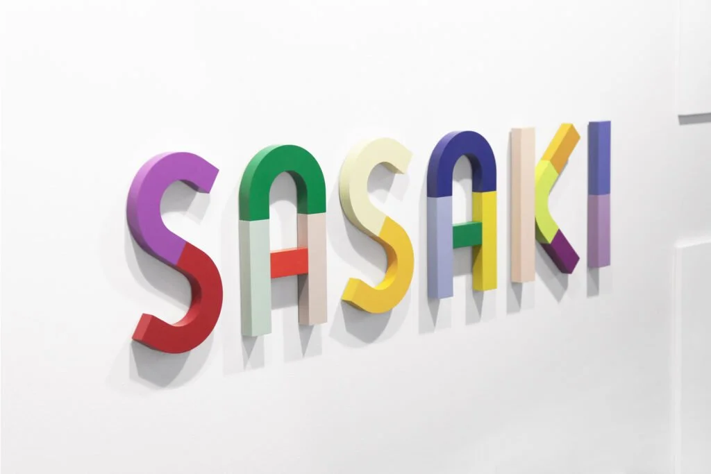 3D dimensional logo installed in the Watertown office at brand launch.