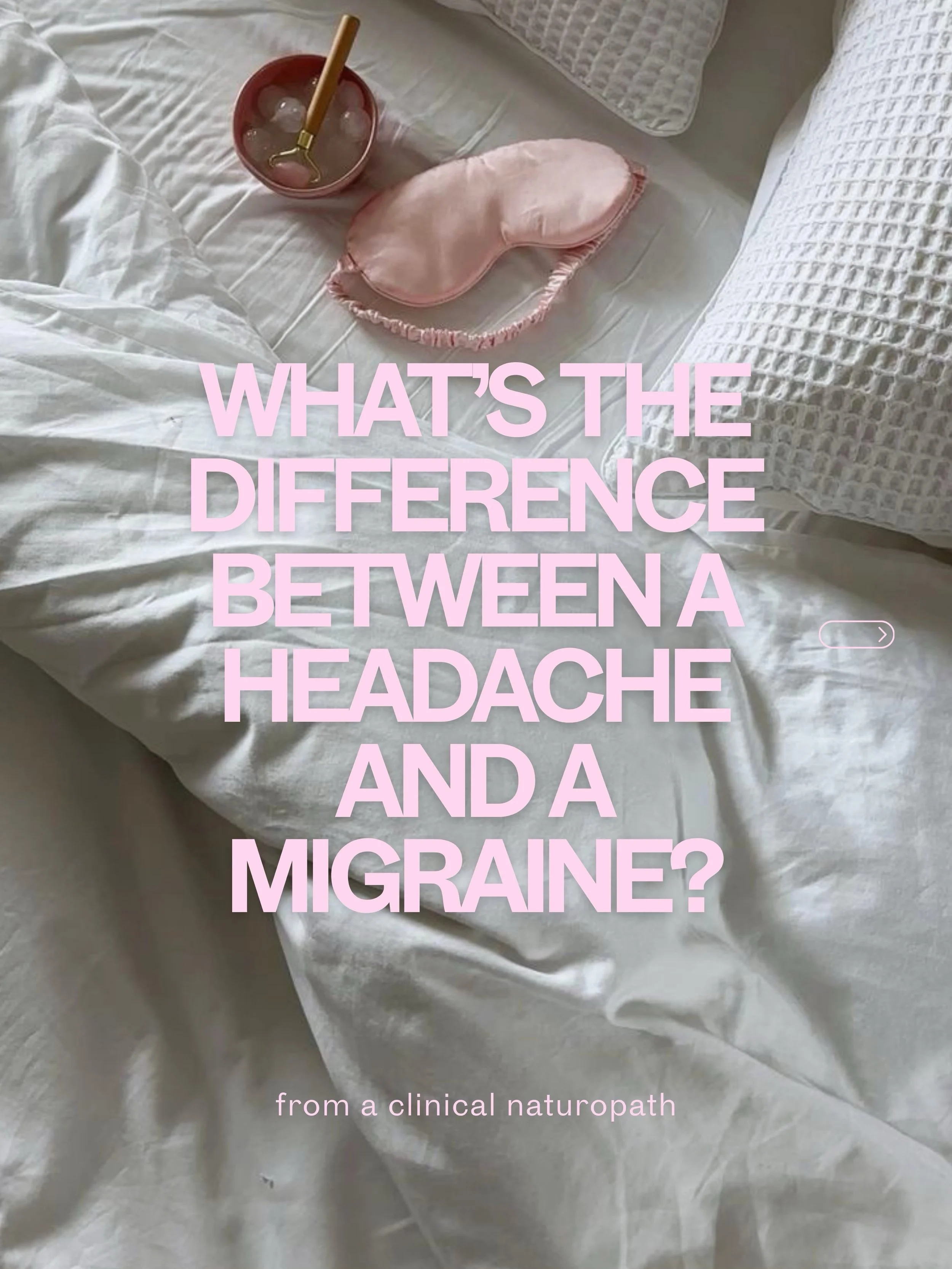Part 1 of a mini-series on migraines 🫠

Follow along for part 2 where we explore the different types of migraines

HINT - if you&rsquo;ve accepted headaches as part of your PMS picture, you might want to read this next post 👀