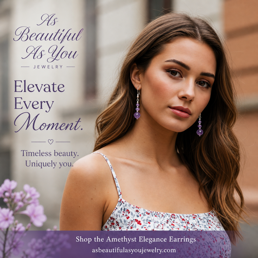 Handcrafted Amethyst Drop Earrings