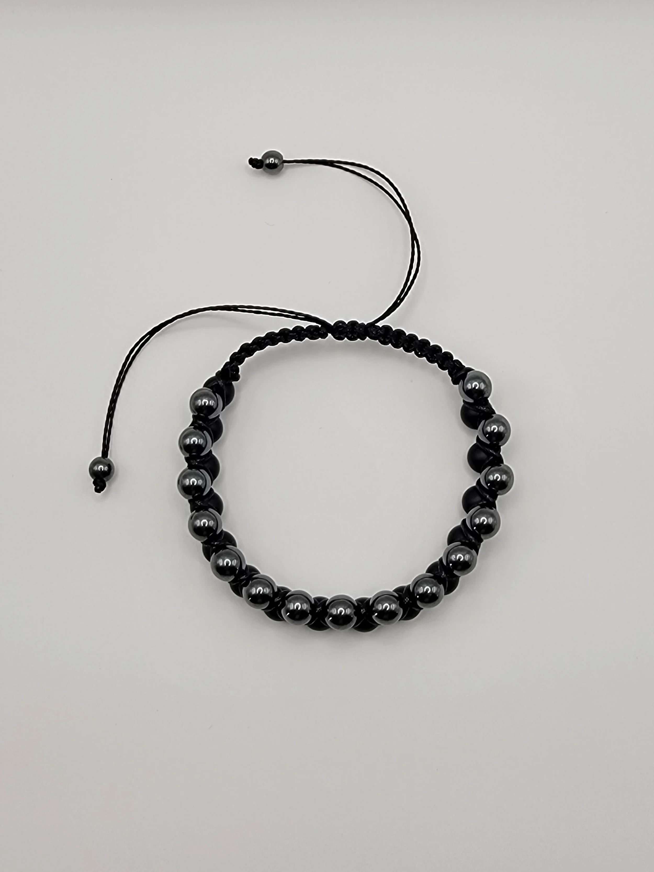Black Hematite Bead Bracelet