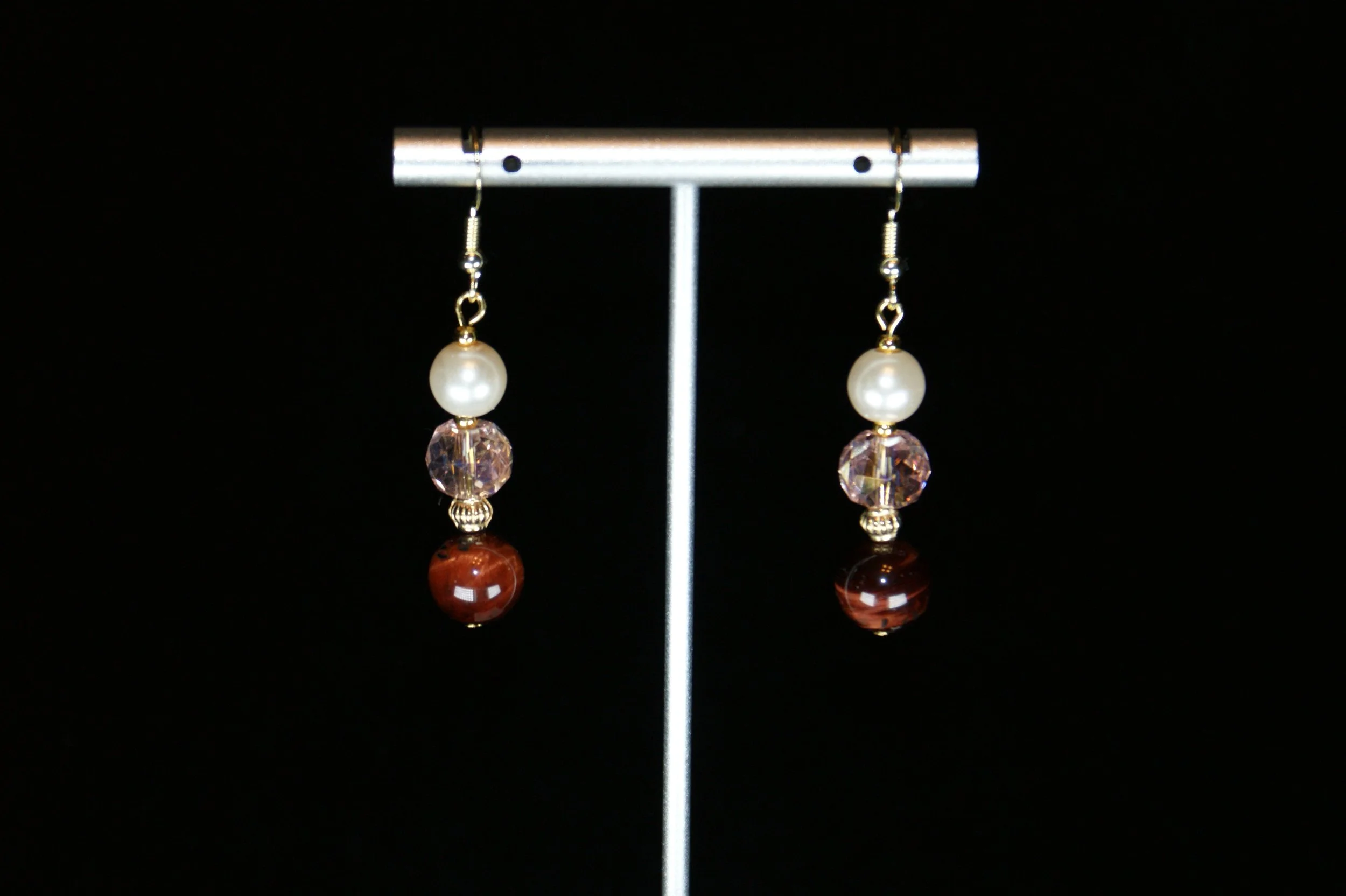 Sophisticated Pearl and Crystal Bead Earrings