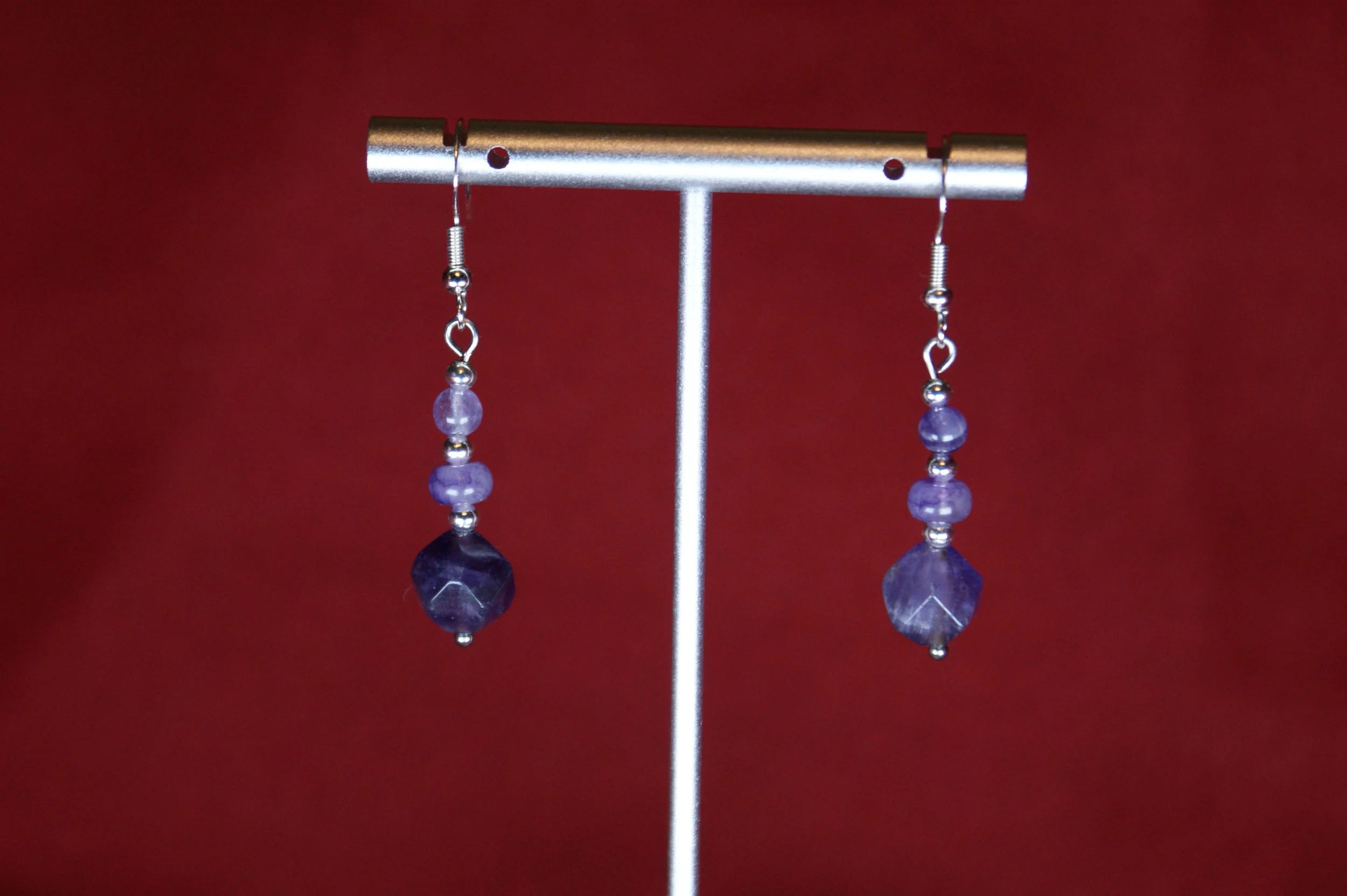 Handcrafted Amethyst Drop Earrings