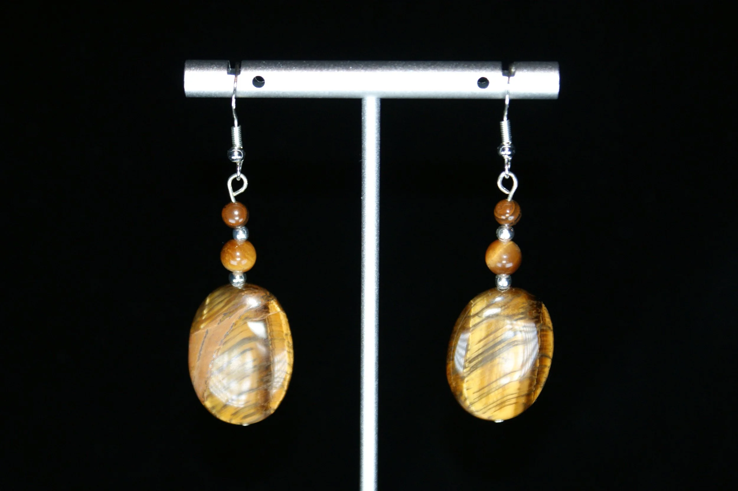 Tiger's Eye Dangle Earrings