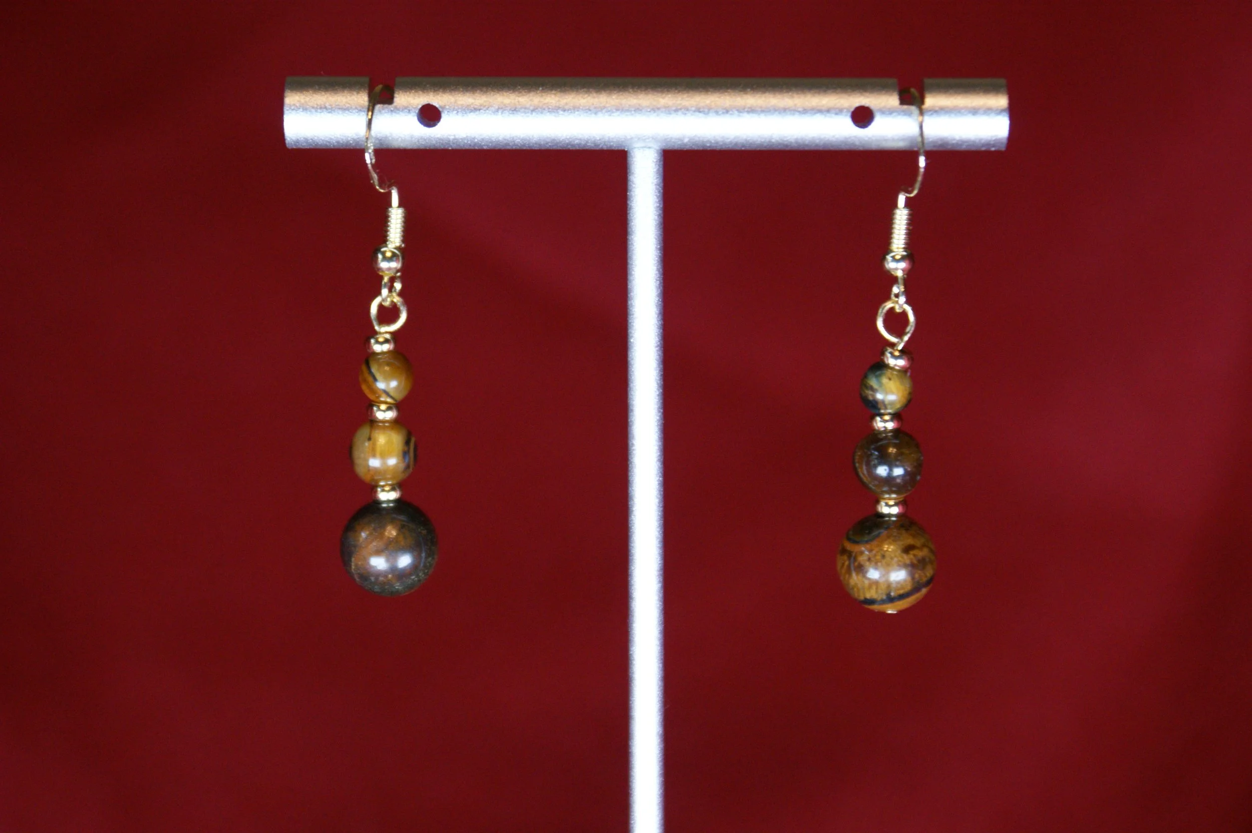 Tiger's Eye Elegance Dangle Earrings