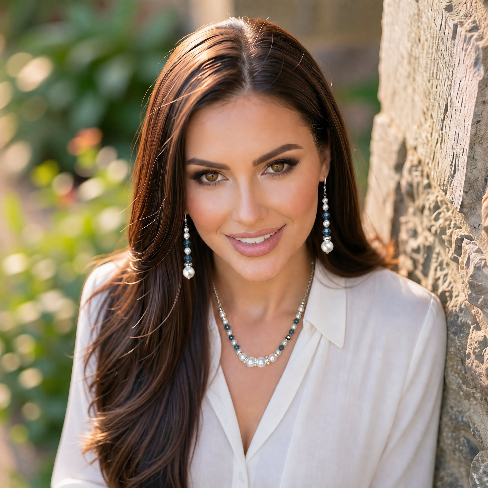 Pearl and Crystal Elegance Necklace