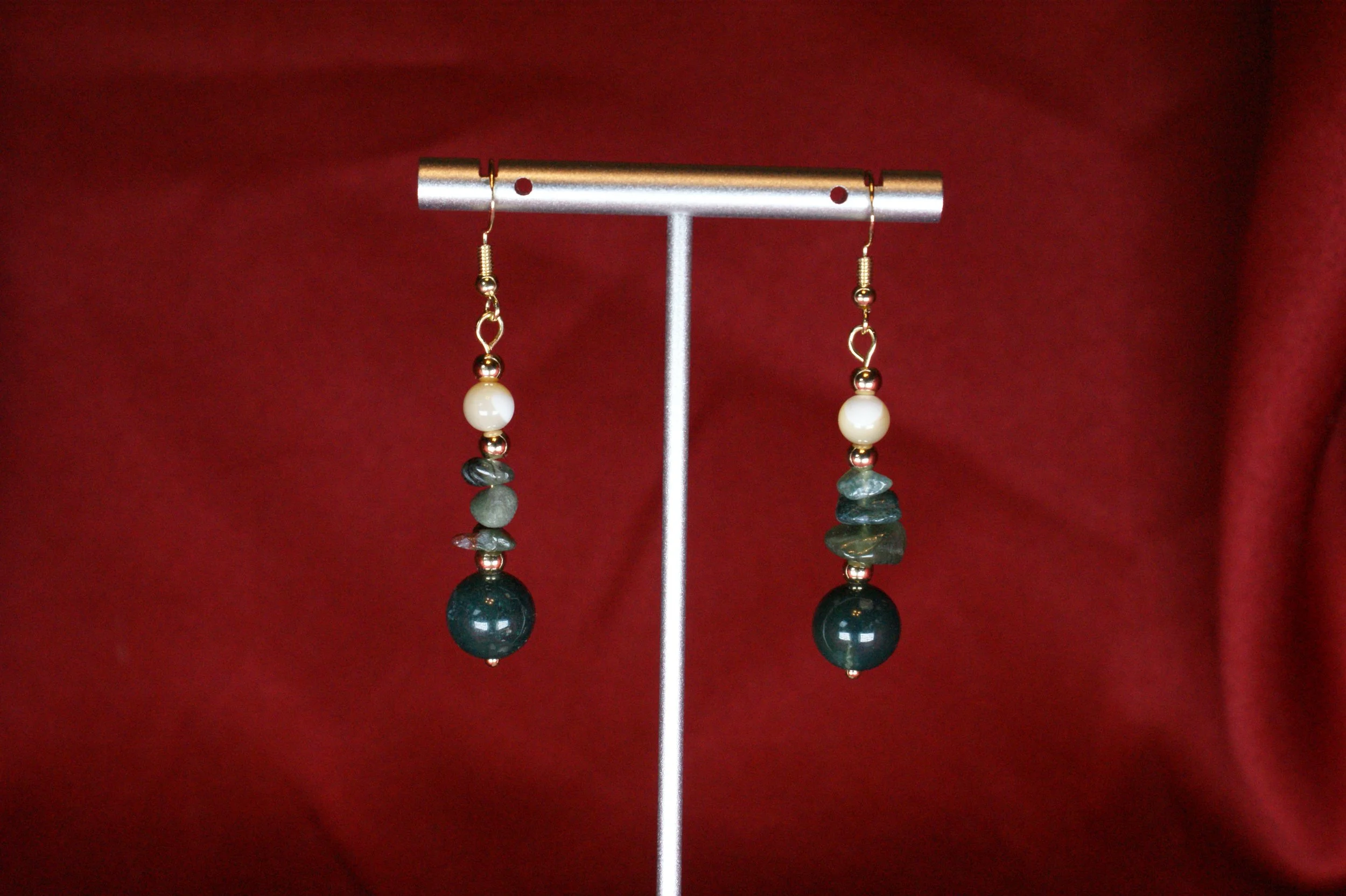 Elegant Jasper Stone Earrings