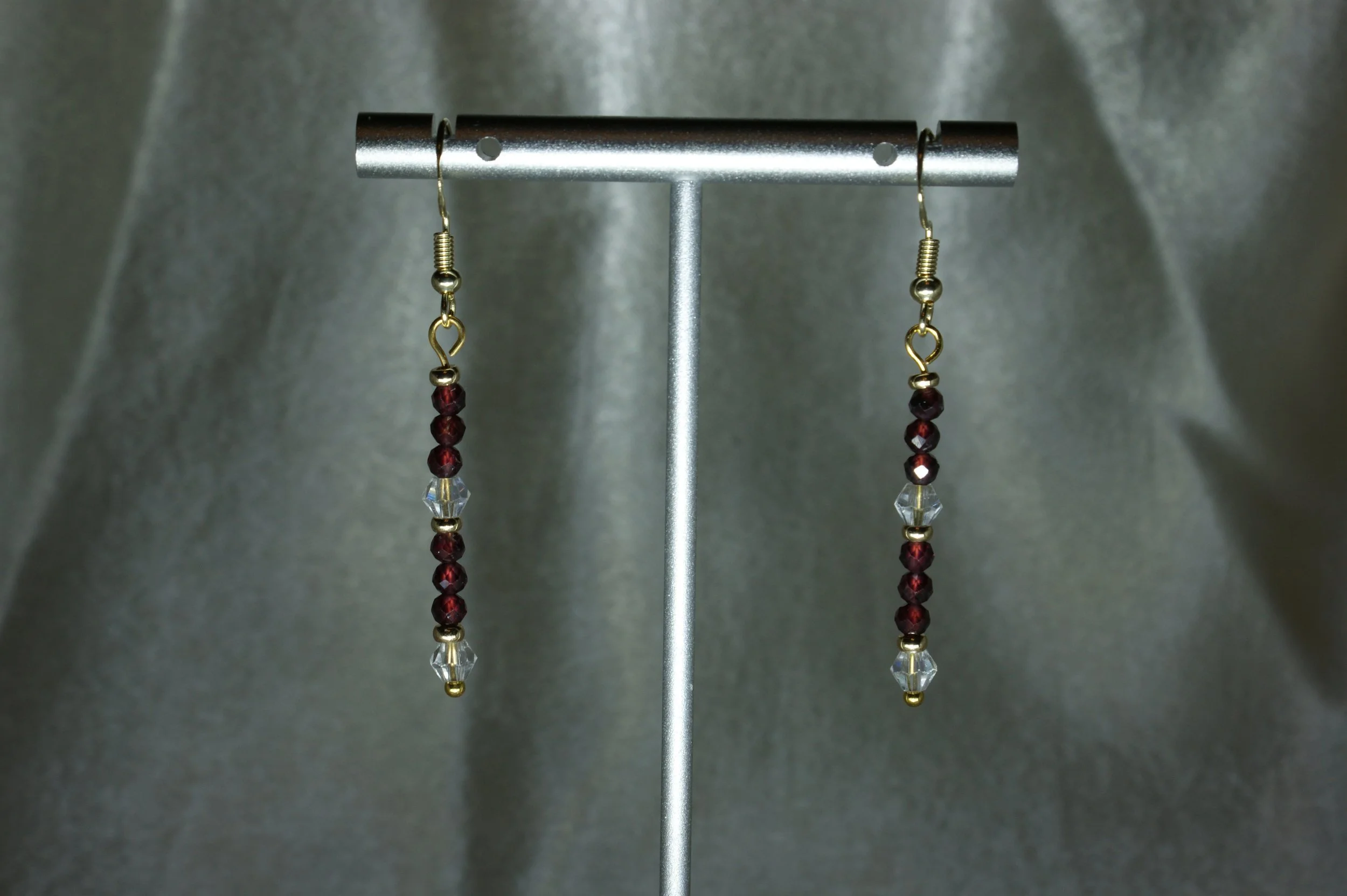 Garnet Elegance Dangle Earrings