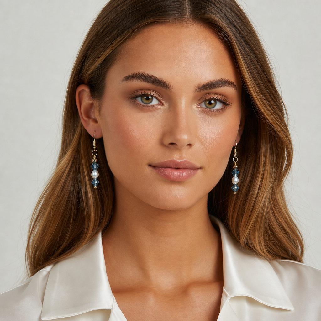 Pearl and Crystal Elegance Earrings