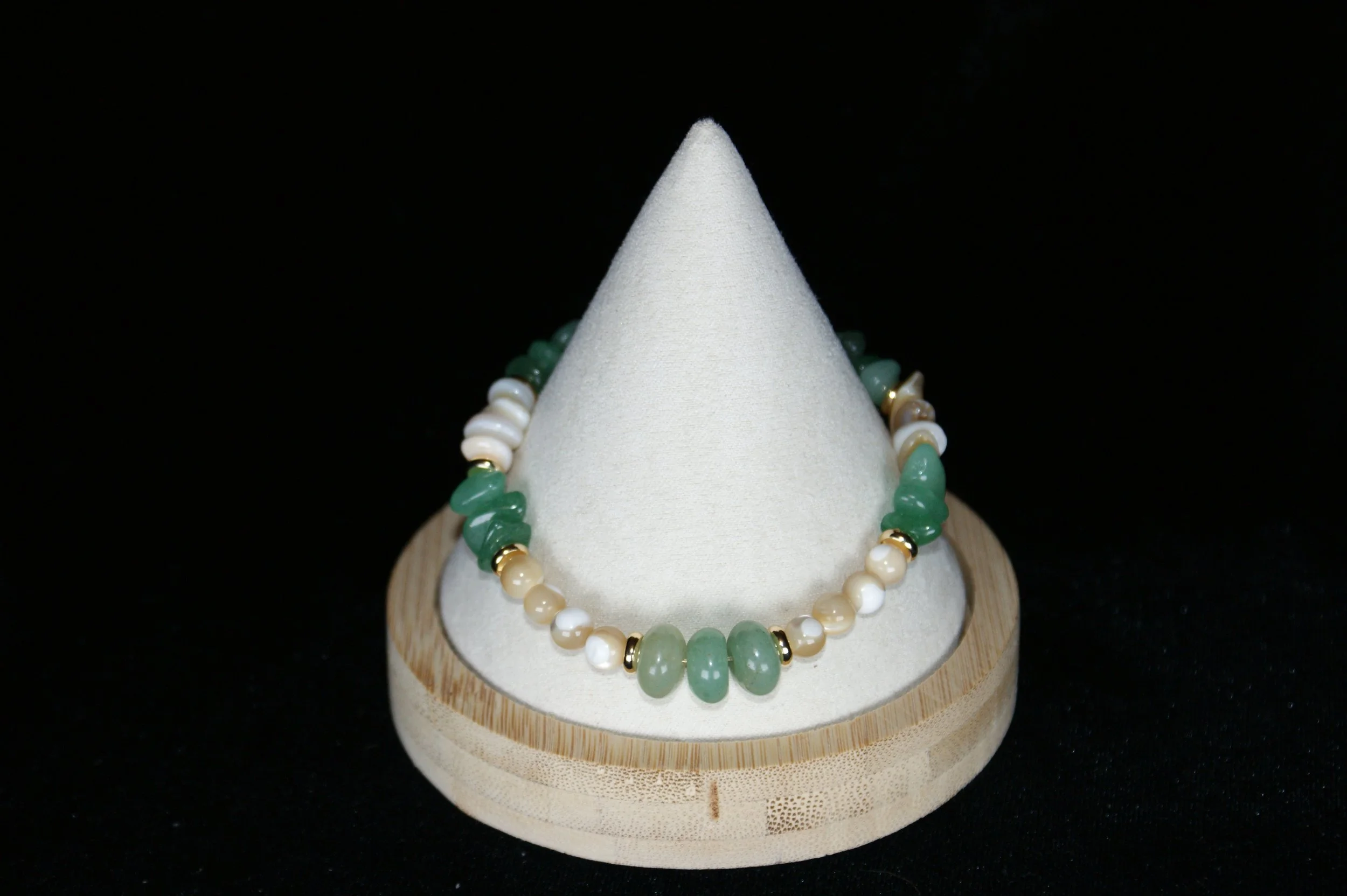 Green Aventurine and Pearl Bracelet