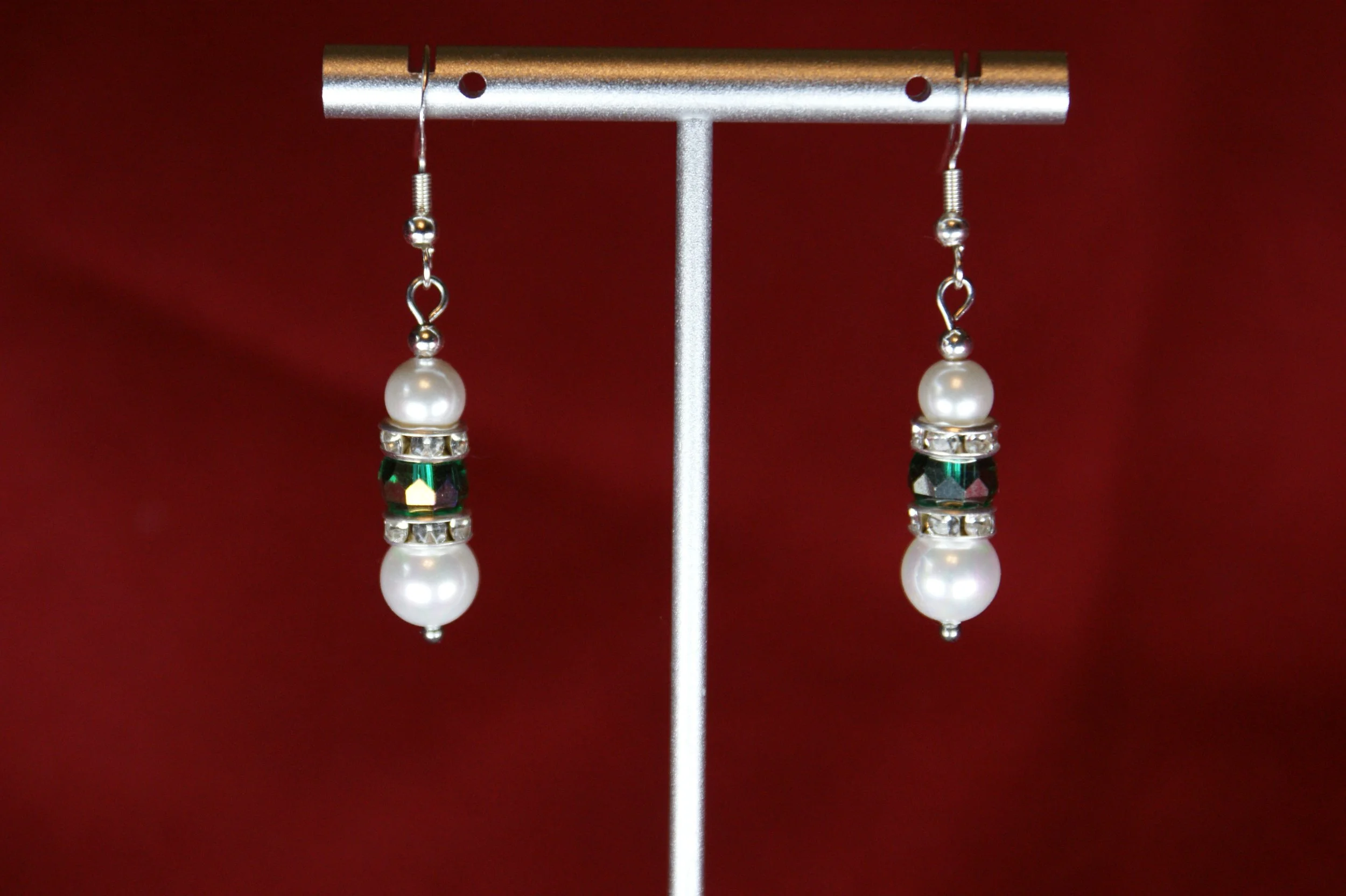 Elegant Pearl and Crystal Drop Earrings