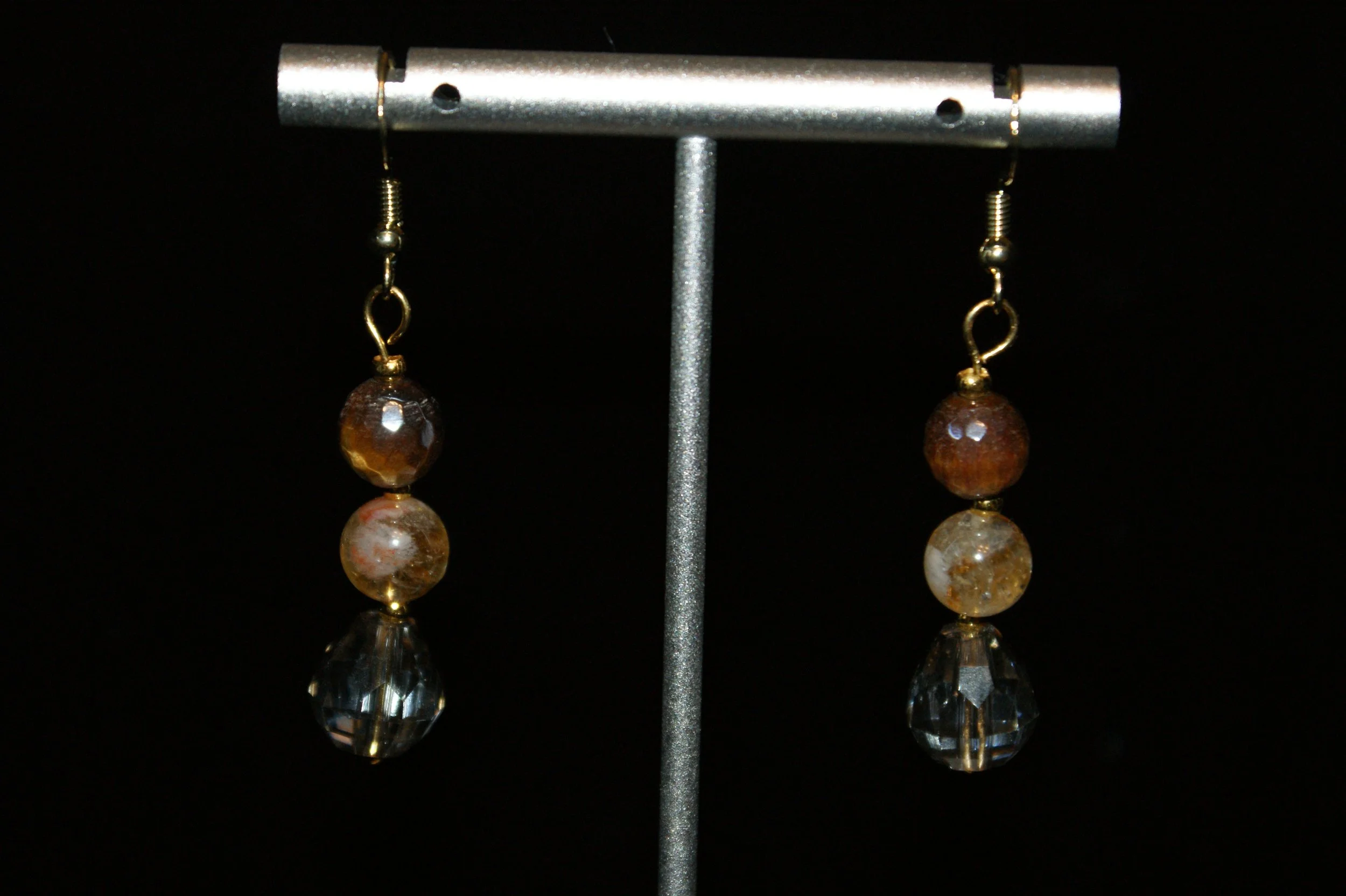 Elegant Gemstone Drop Earrings