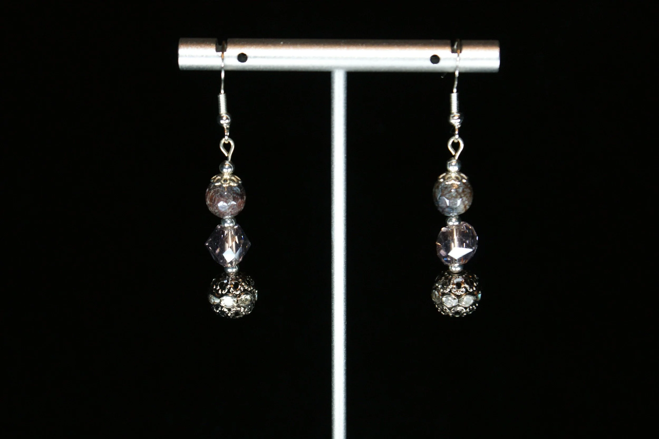 Elegance in Glass Beaded Earrings