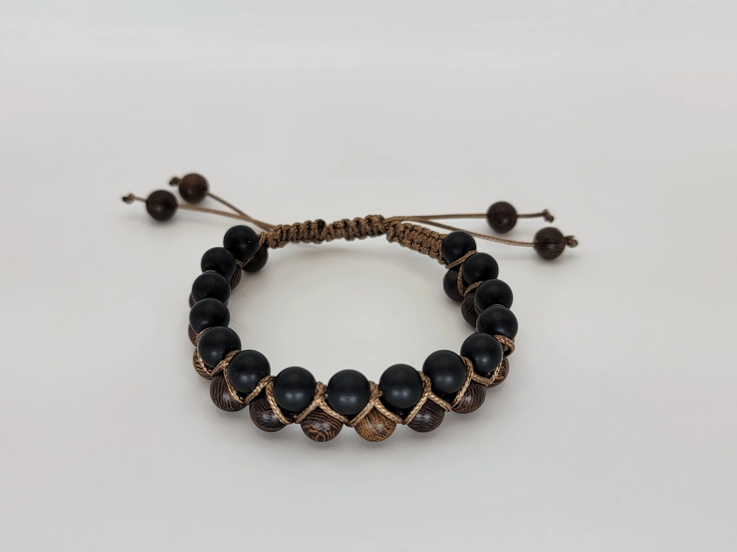 Timeless Elegance Black Bead Bracelet