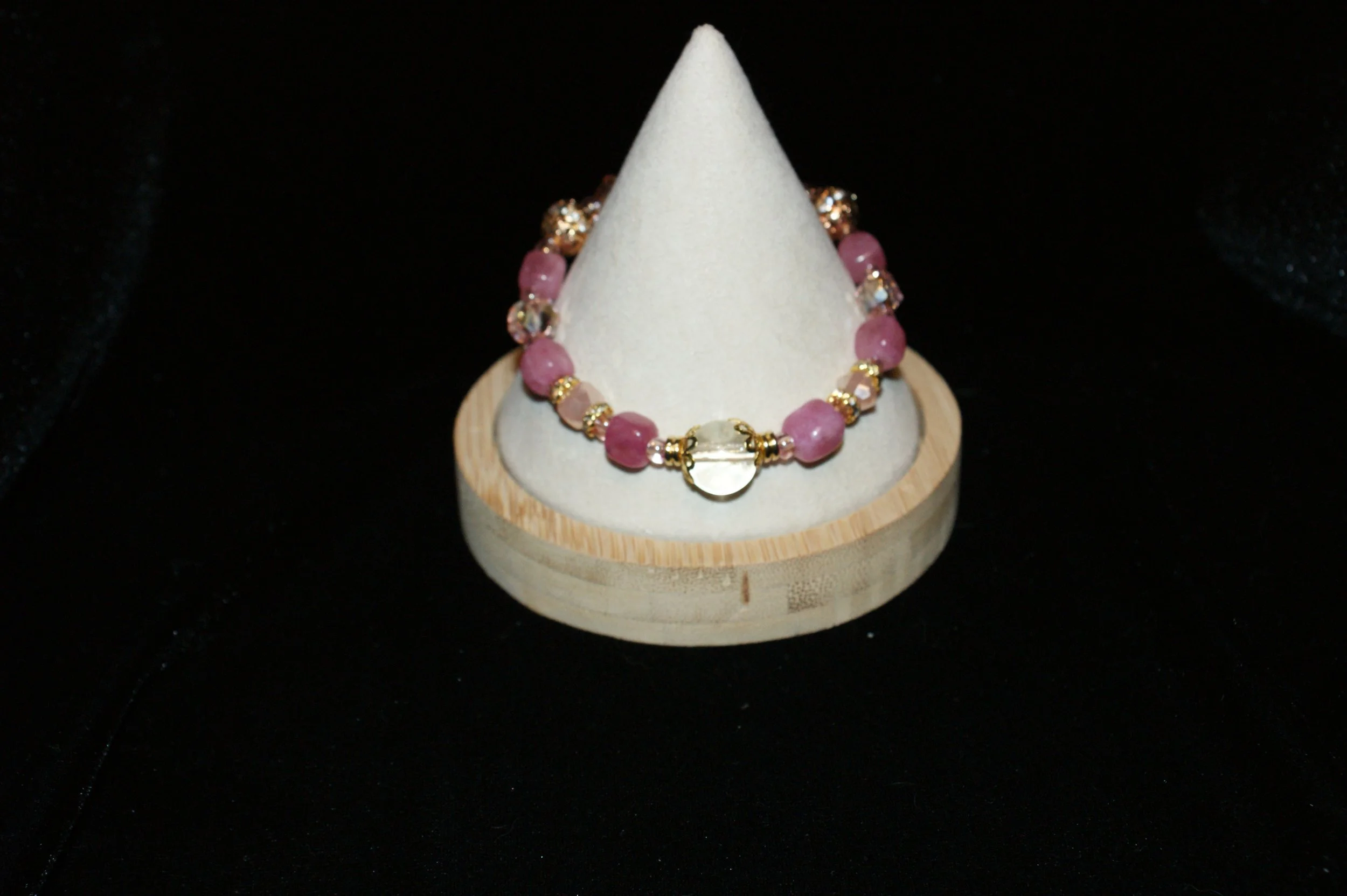 Rose Quartz & Crystal Bead Bracelet