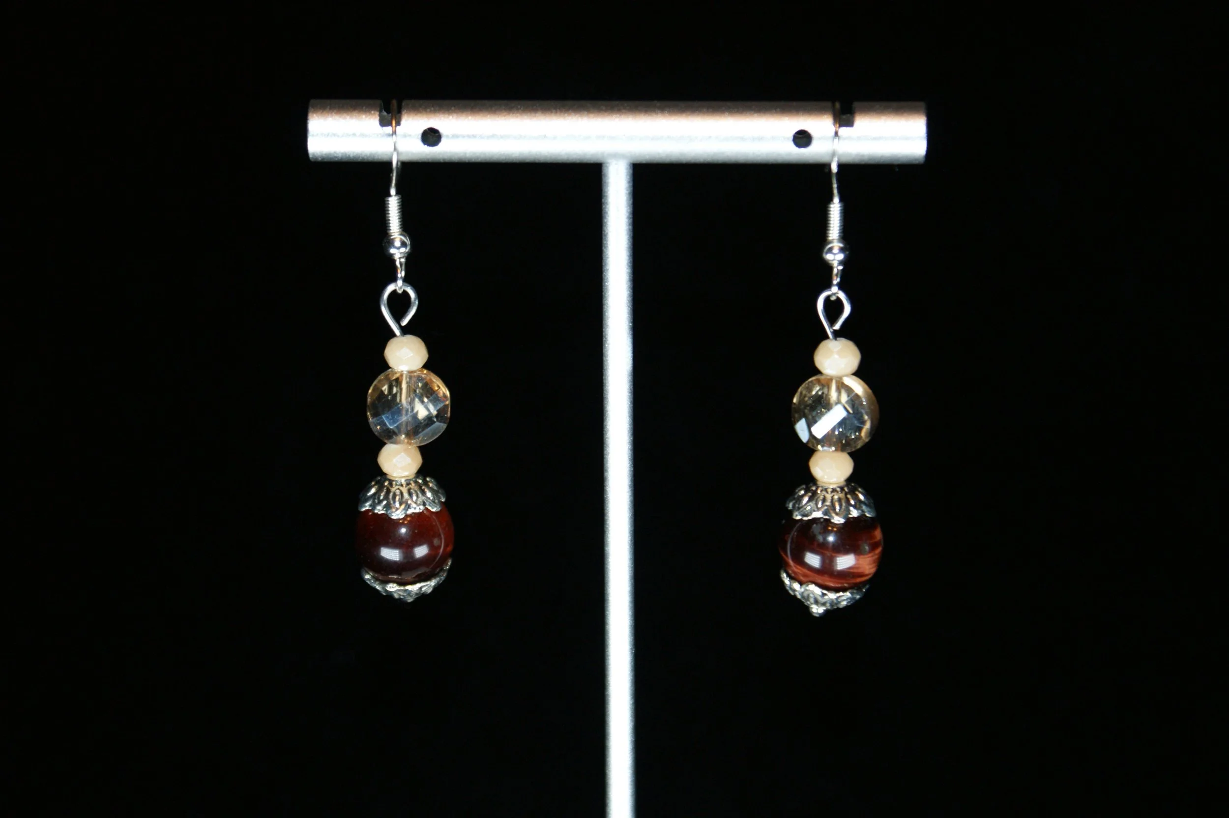 Amber Charm Dangle Earrings