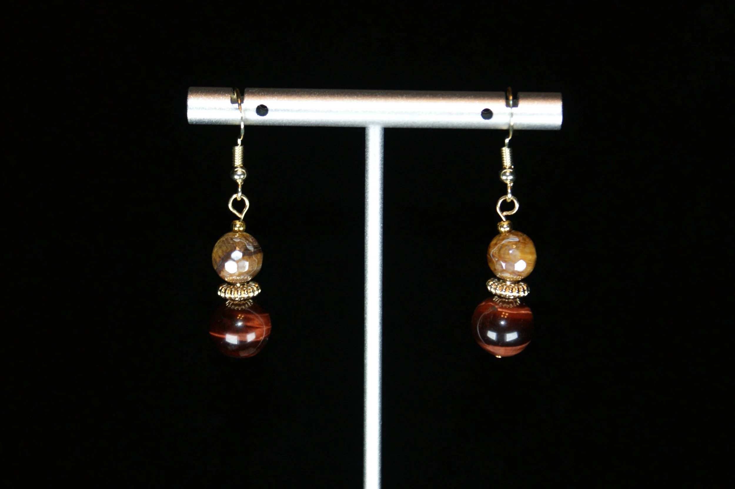 Tiger Eye Gemstone Earrings