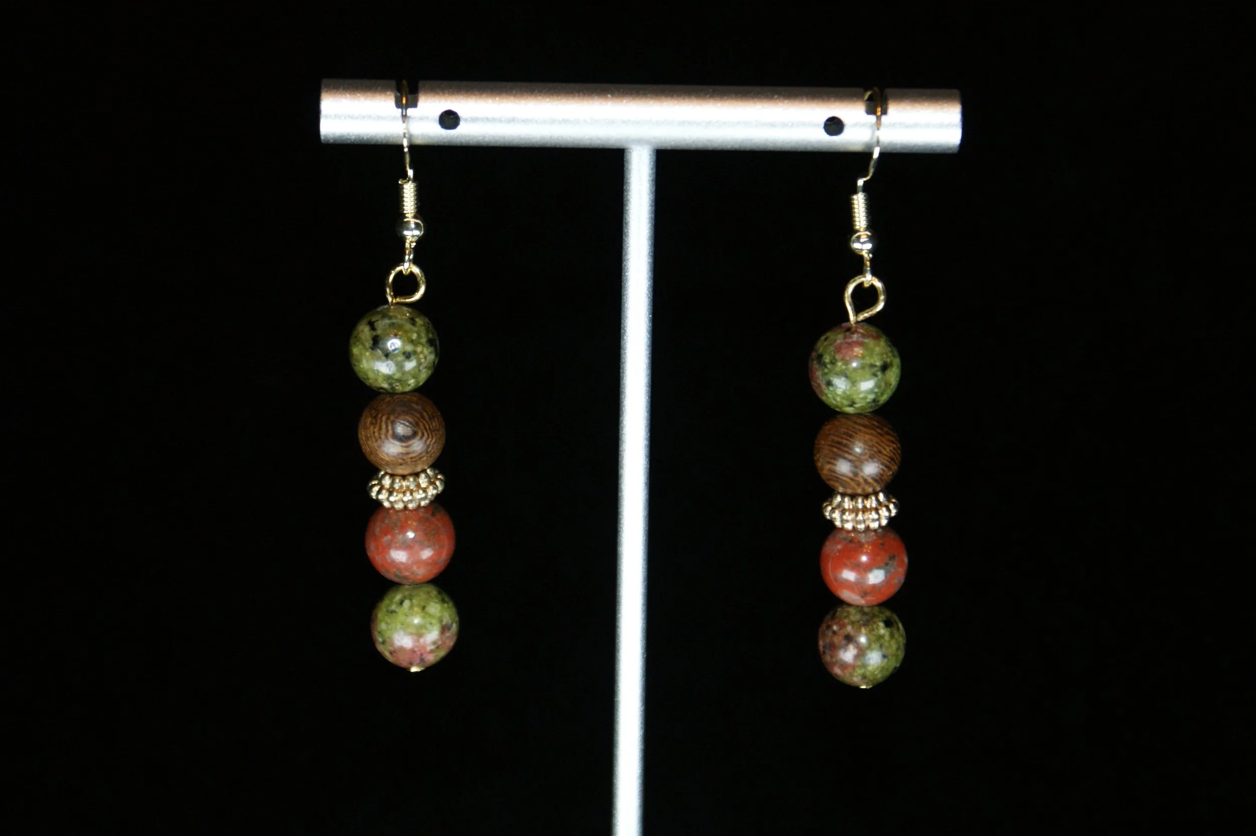 Exquisite Earthy Beaded Dangle Earrings
