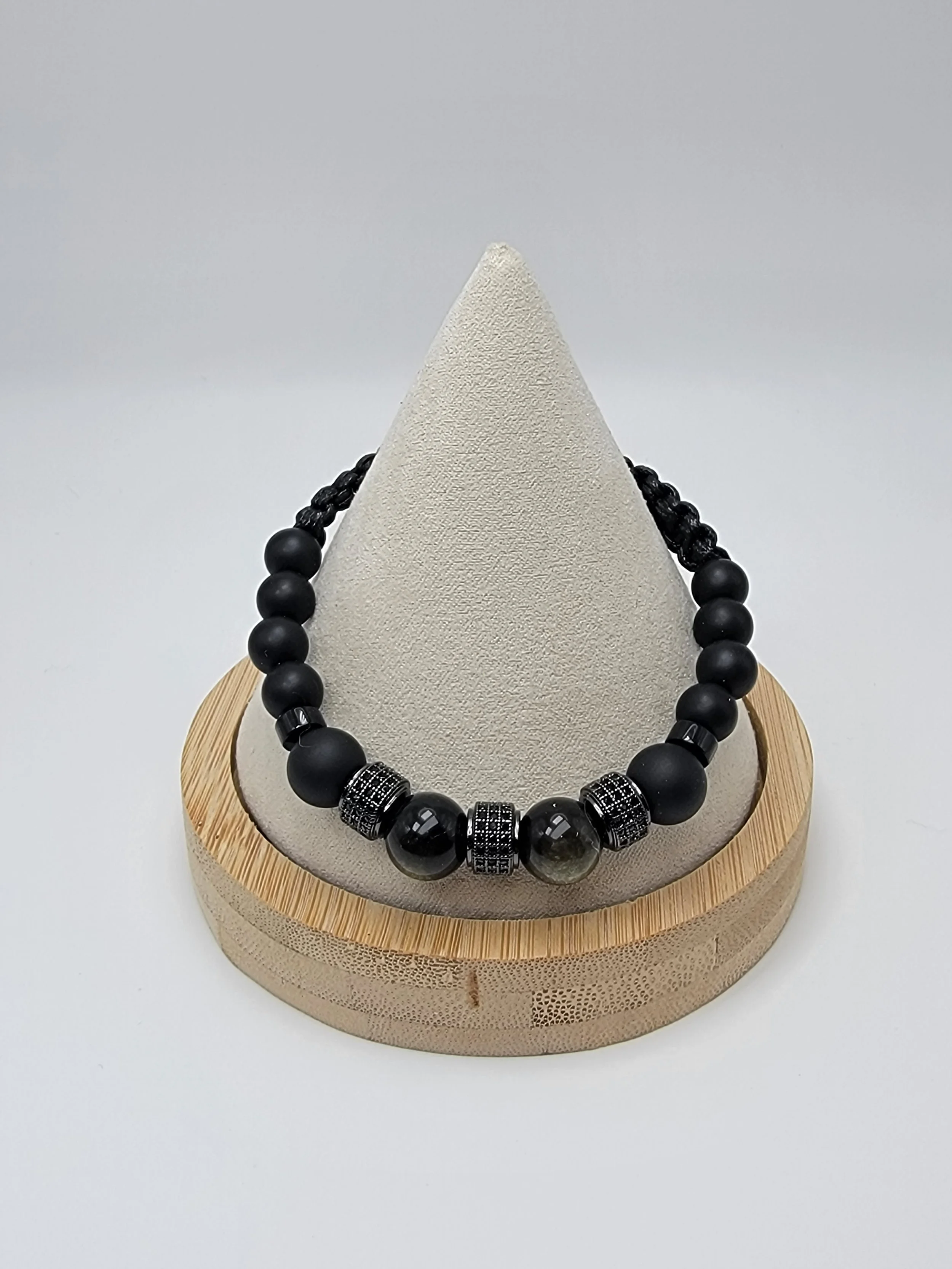 Obsidian & Onyx Bracelet