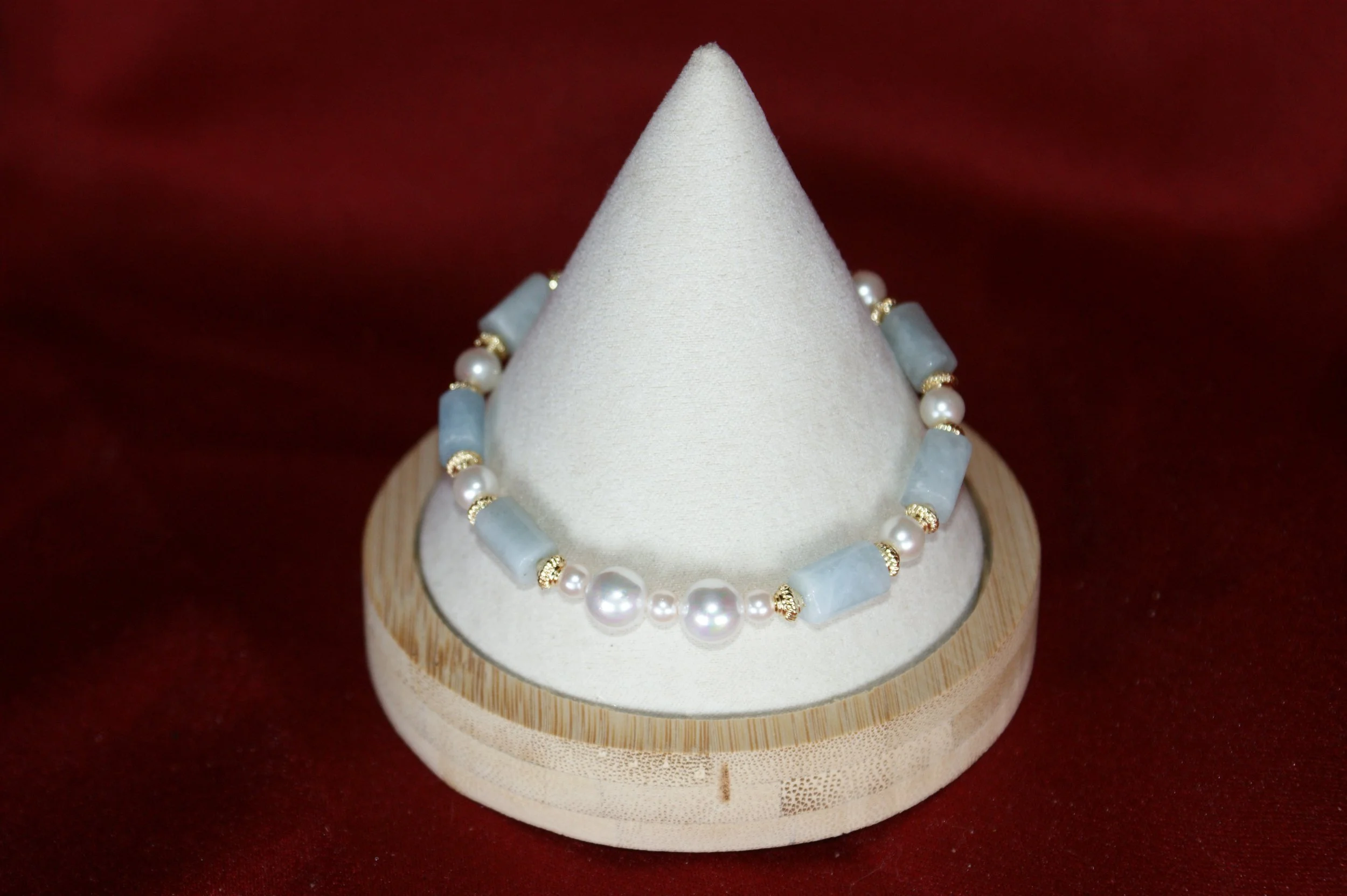 Aquamarine Pearl Harmony Bracelet