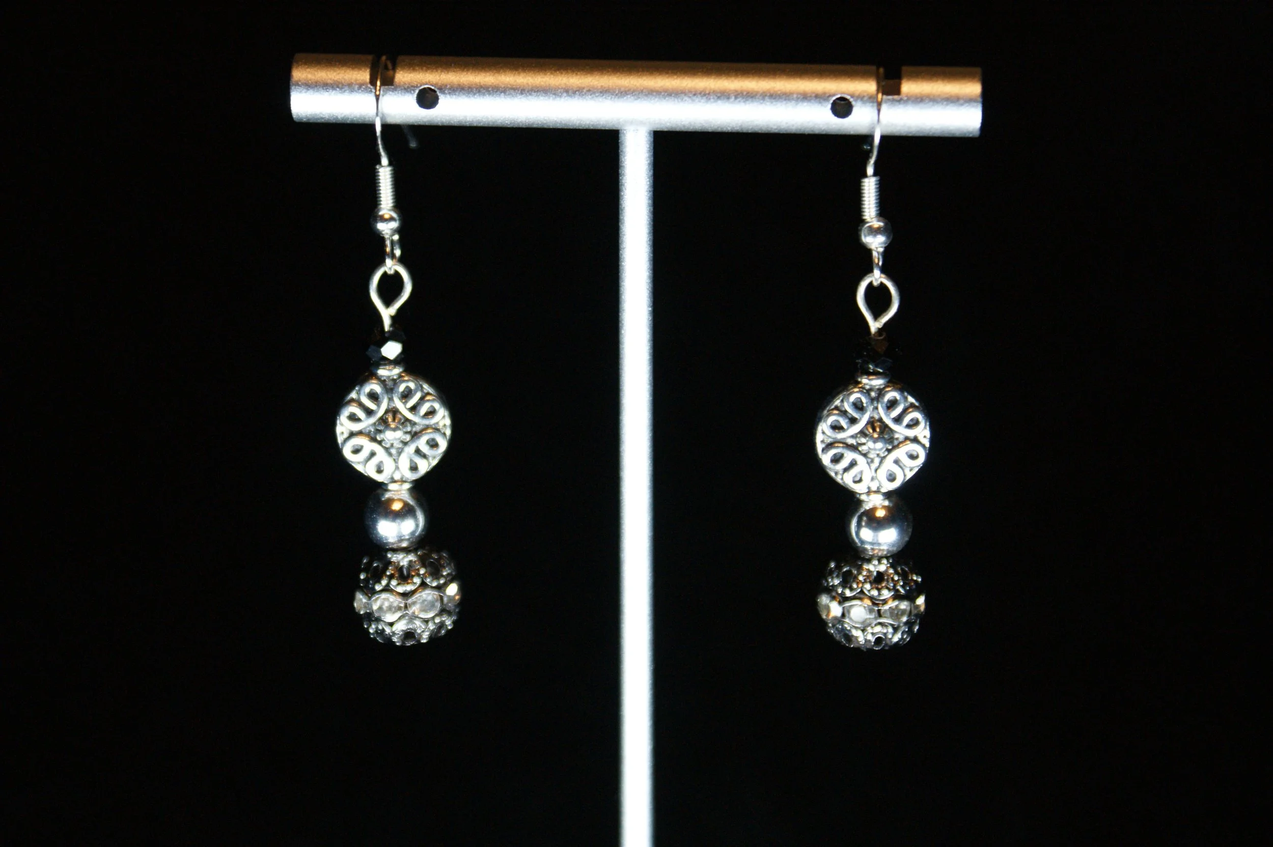 Elegant Filigree Bead Earrings