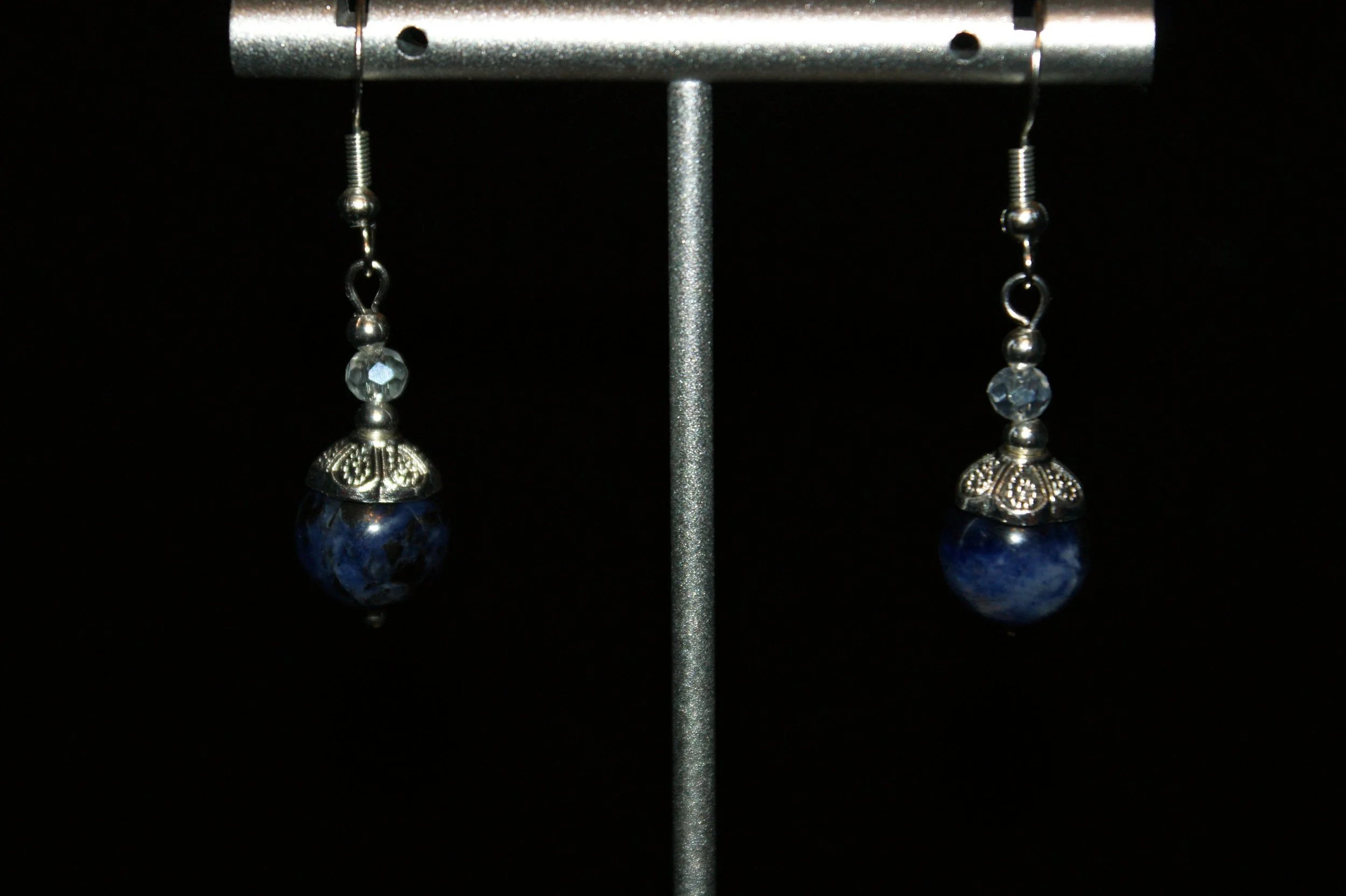 Lapis Lazuli Silver Earrings