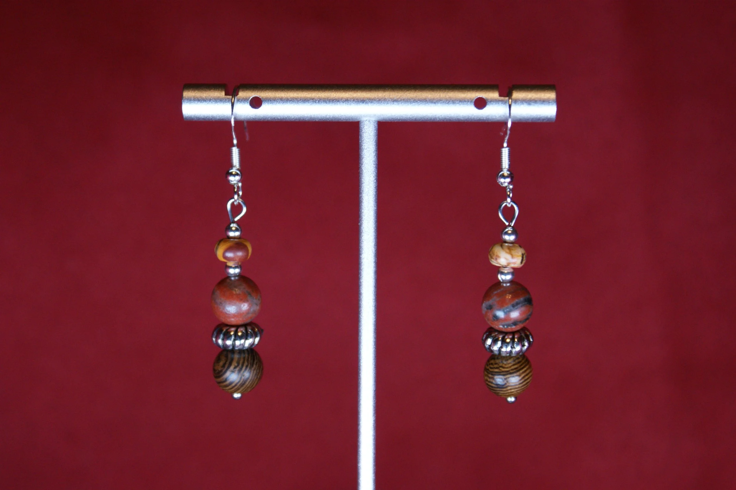 Earthy Elegance Natural Stone Dangle Earrings
