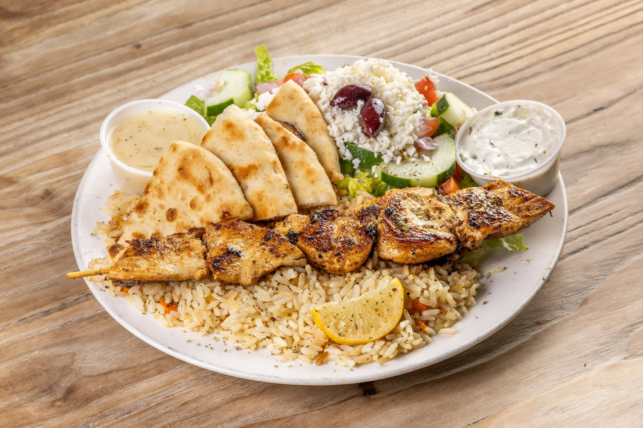 Chicken Souvlaki Platter