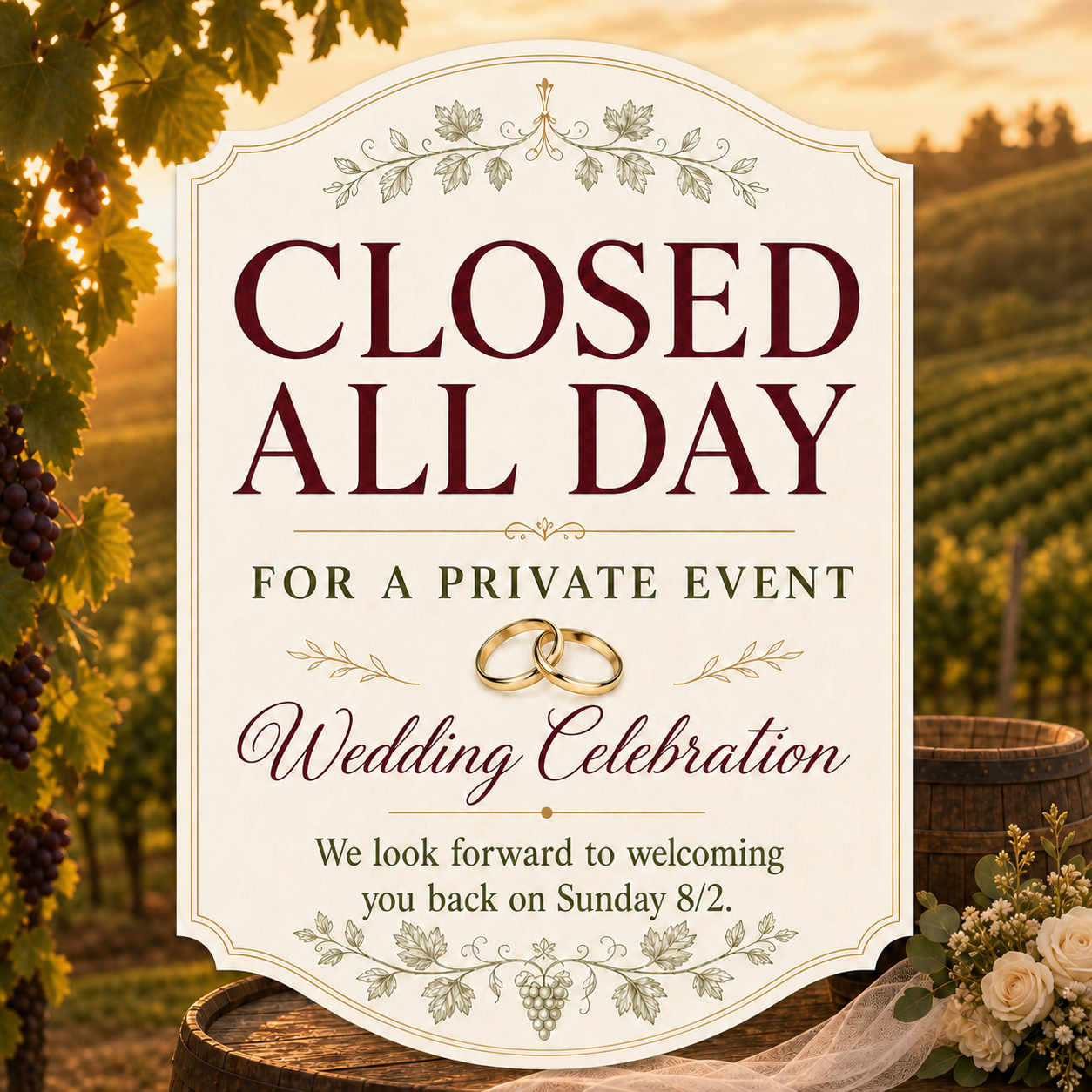 Closed for a Private Event