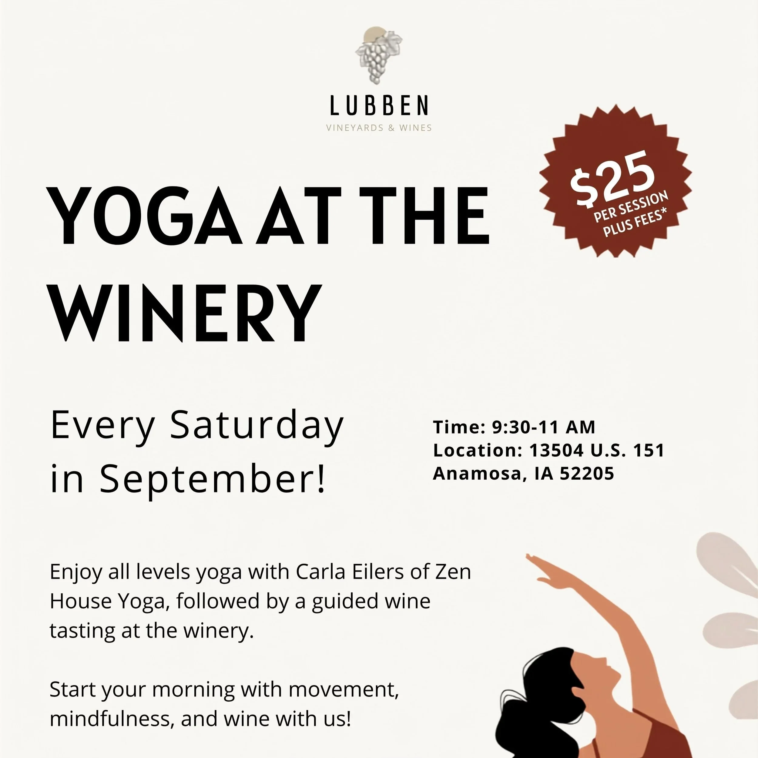 Rosé &amp; Namaste: Yoga at LVW 