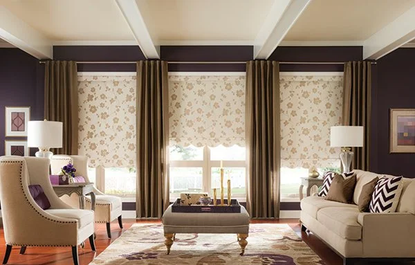 Beautiful custom window treatments!