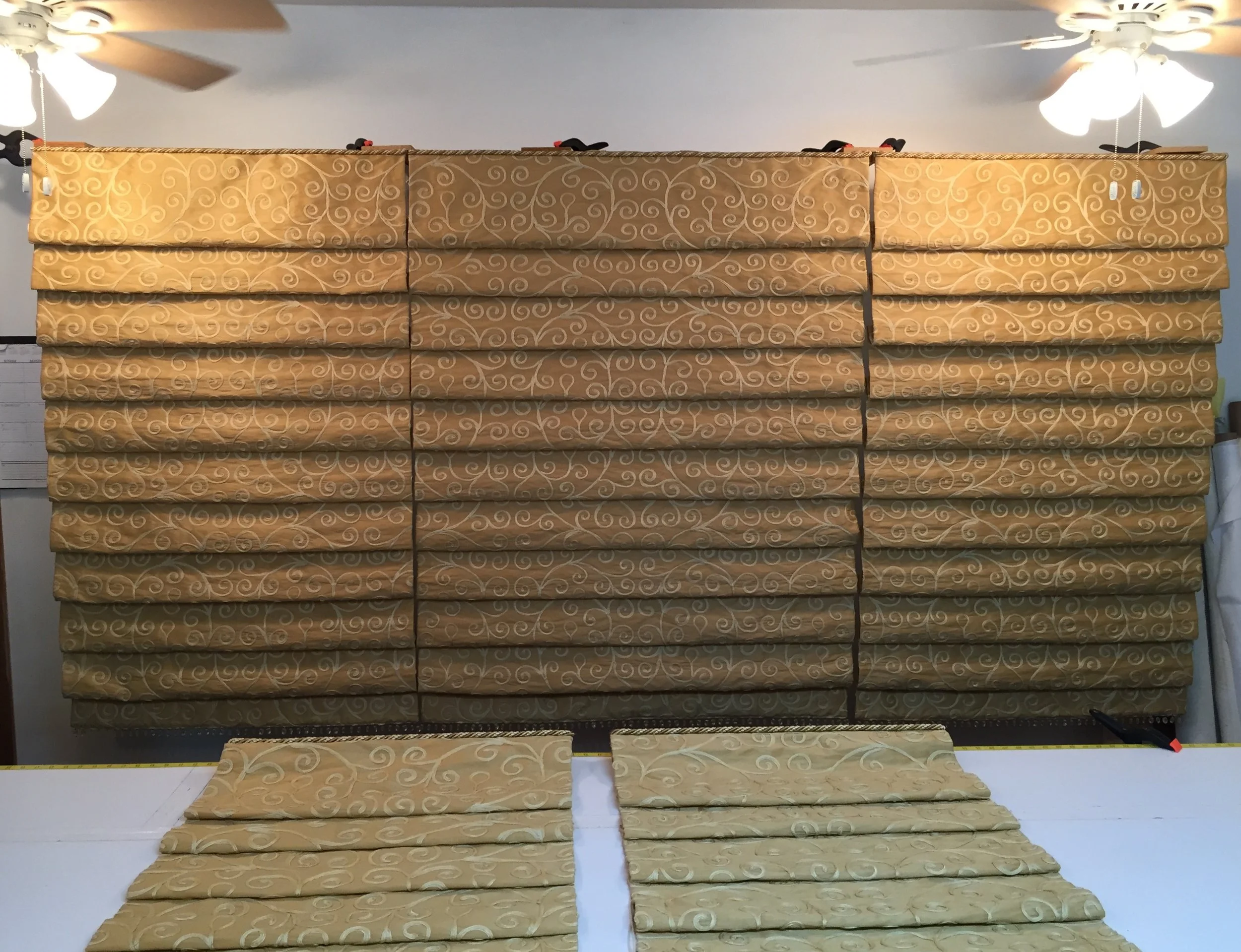 Our Custom Roman Shades made right here!