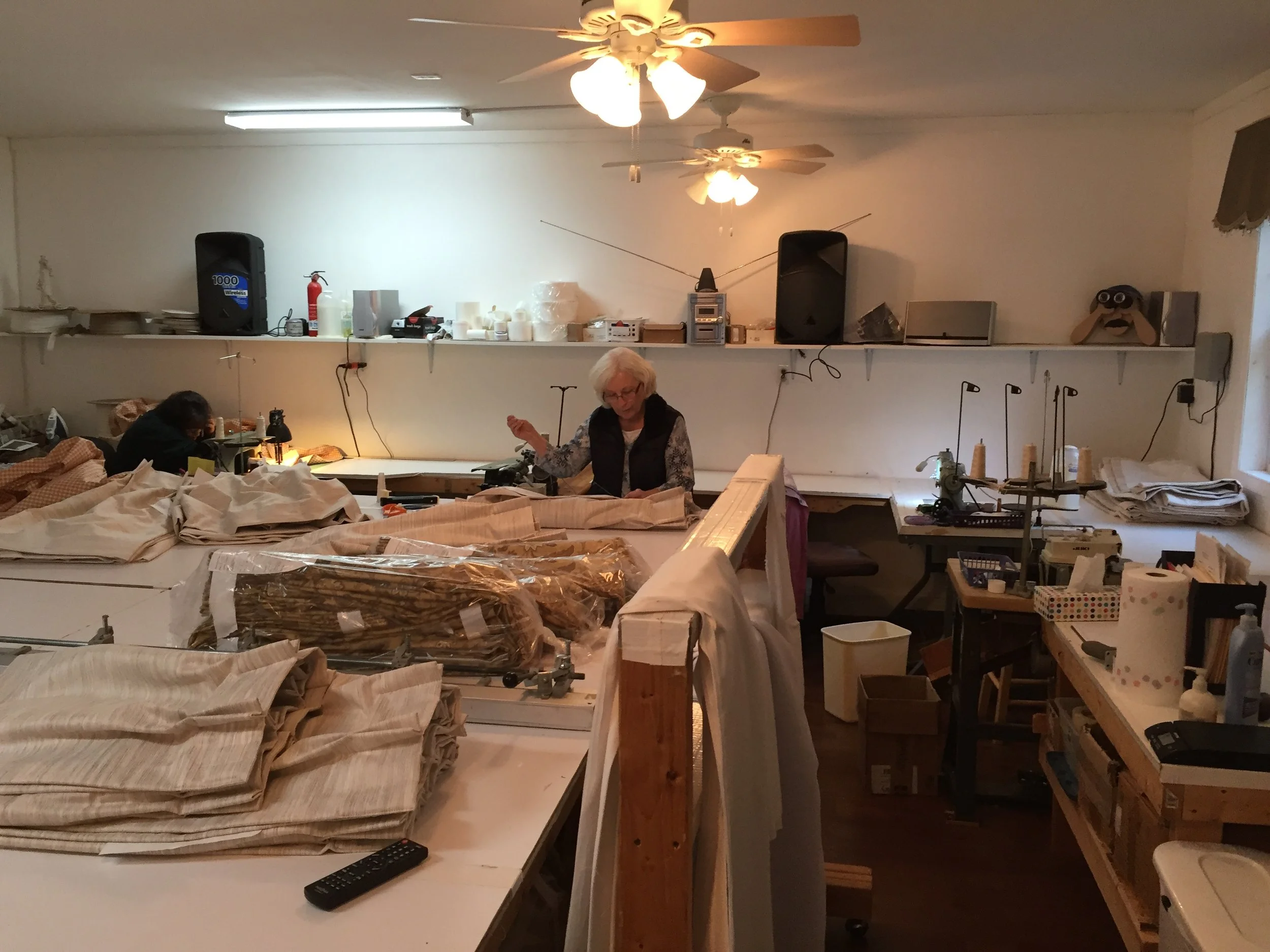 Our workroom in action!