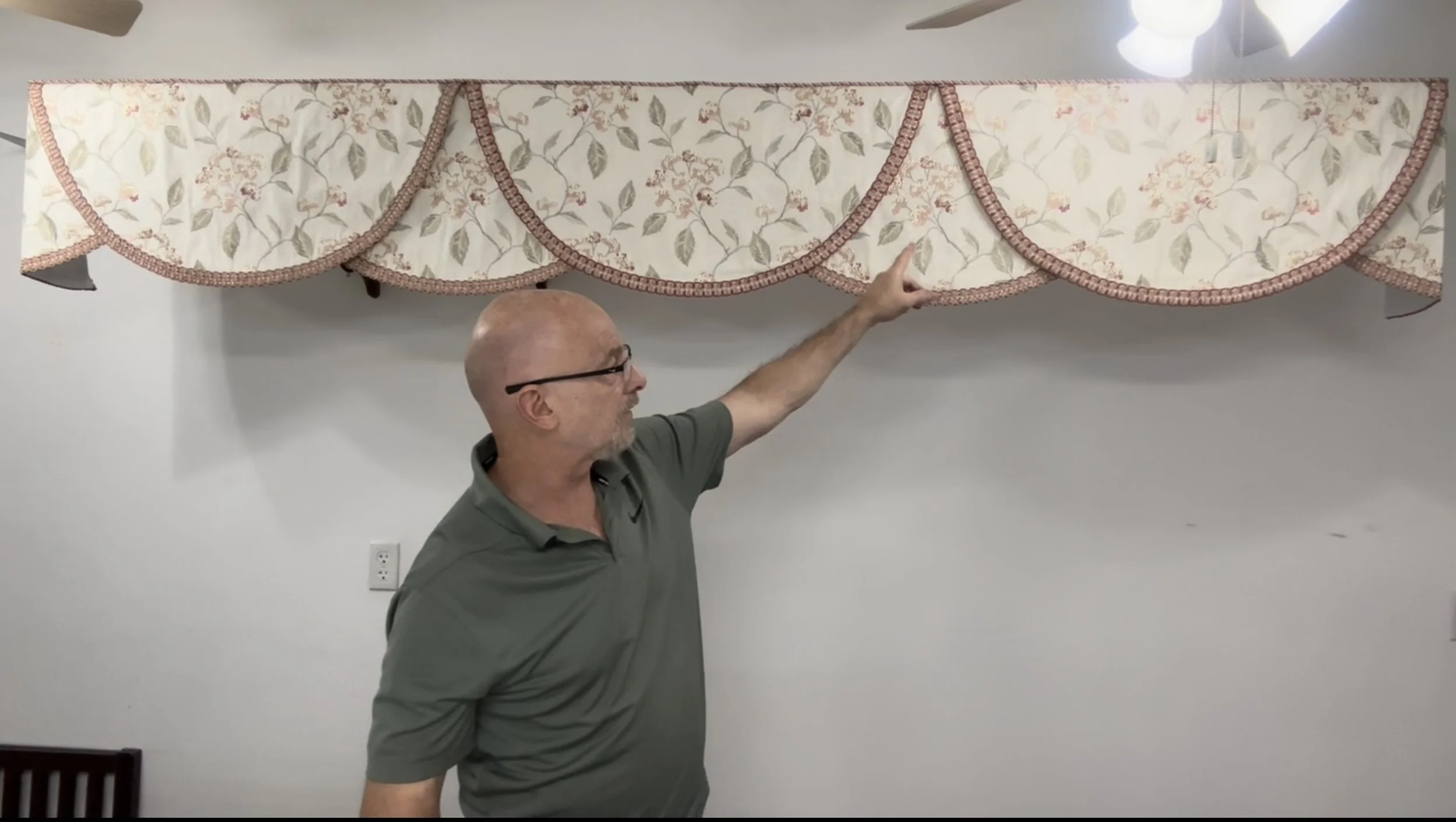 Beautiful custom valance ready for installation!