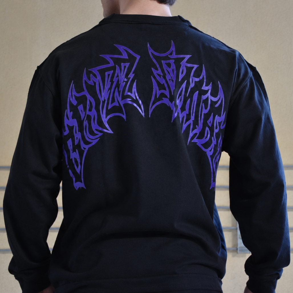Graffiti Purple Washed Long Sleeve