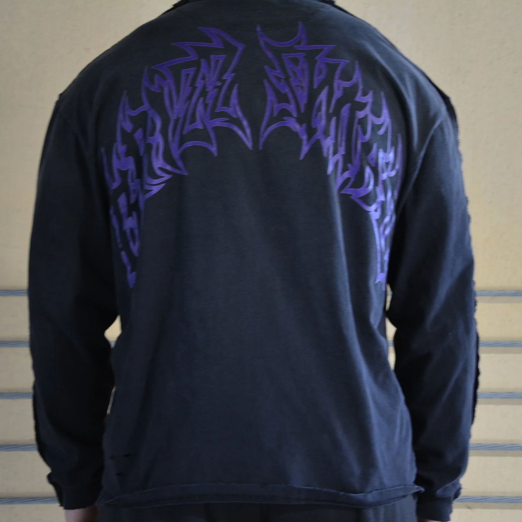 Graffiti Purple Washed Long Sleeve