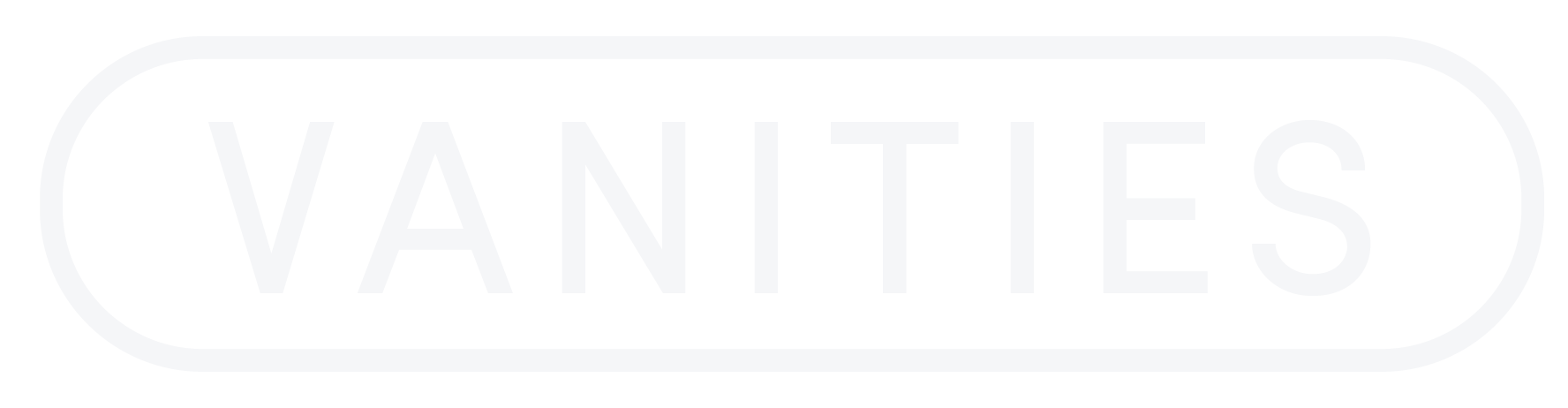 Text sticker containing 'Vanities'