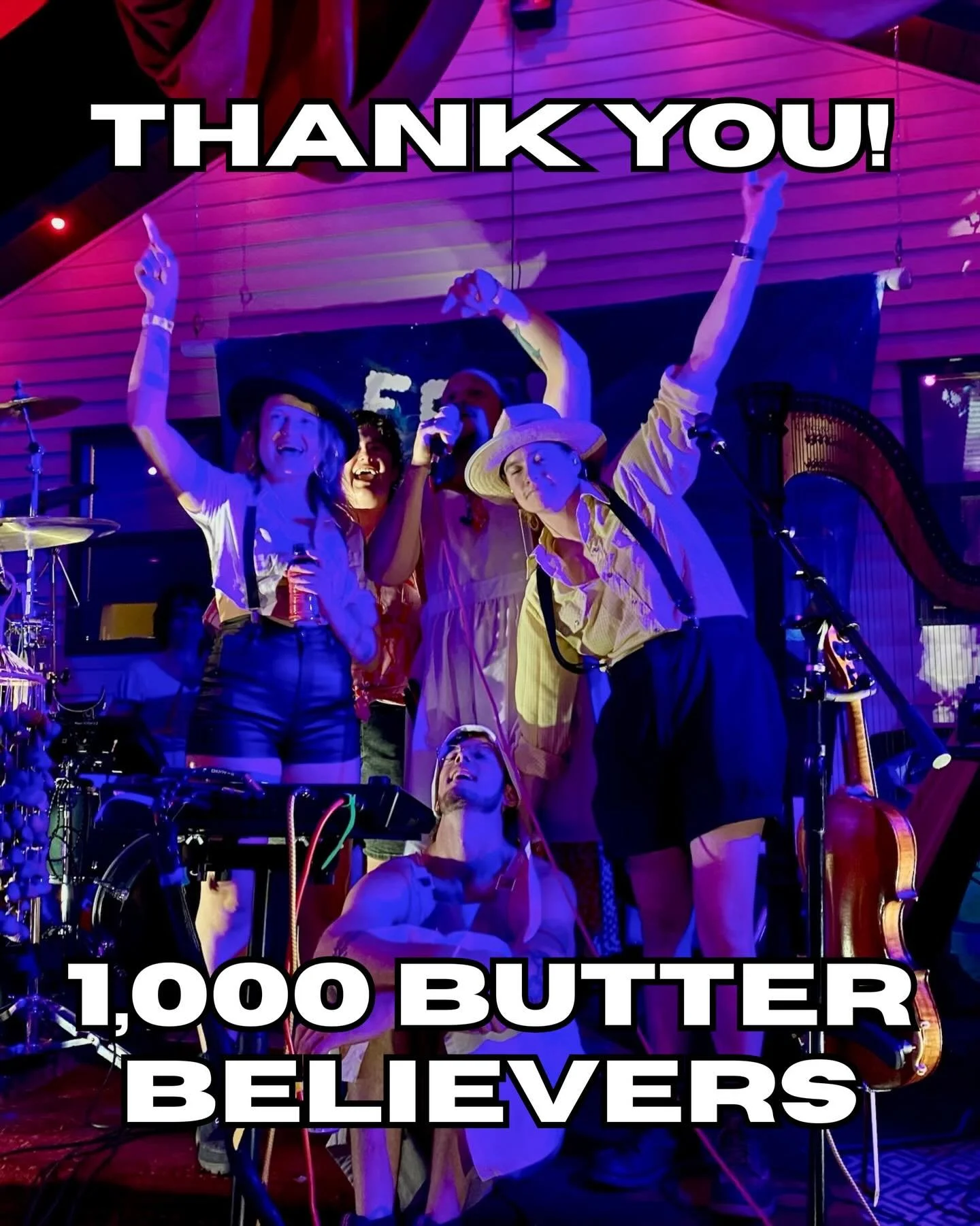 1,000 of you following along on our silly, buttery journey?!?! Shook. Excited. Grateful! Thank you for believing in us. We do all of this for you, our community! 🧈❤️🧈🥰🧈🤝🧈
