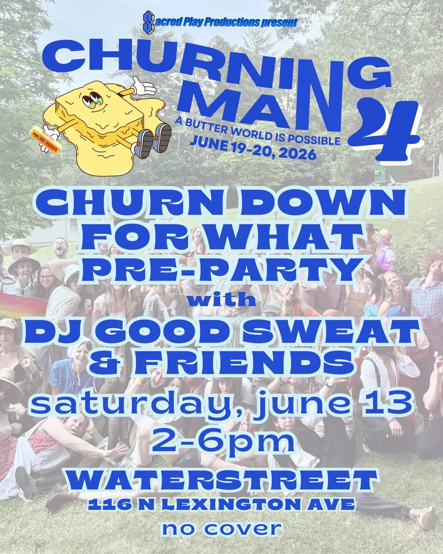 CHURN DOWN FOR WHAT pre-party! We&rsquo;re super excited to be teaming up with @waterstreetasheville June 13th from 2-6p for some buttery day party vibes! There will be a one-day discount code for tickets available at the event, so come get down with