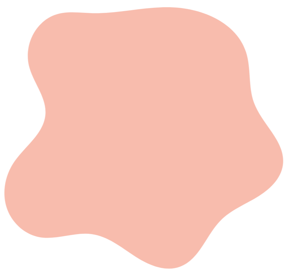 A large, abstract, pink blob with irregular, wavy edges against a black background.
