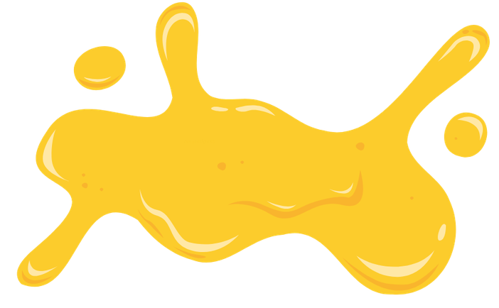 Yellow paint splash on black background.