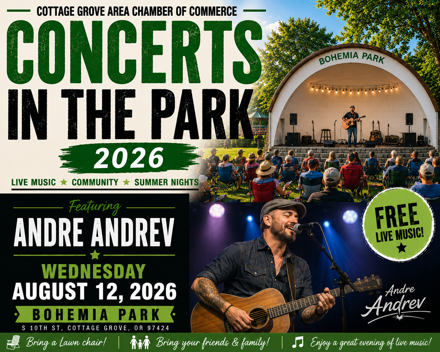 Concerts in the Park featuring Andre Andrev