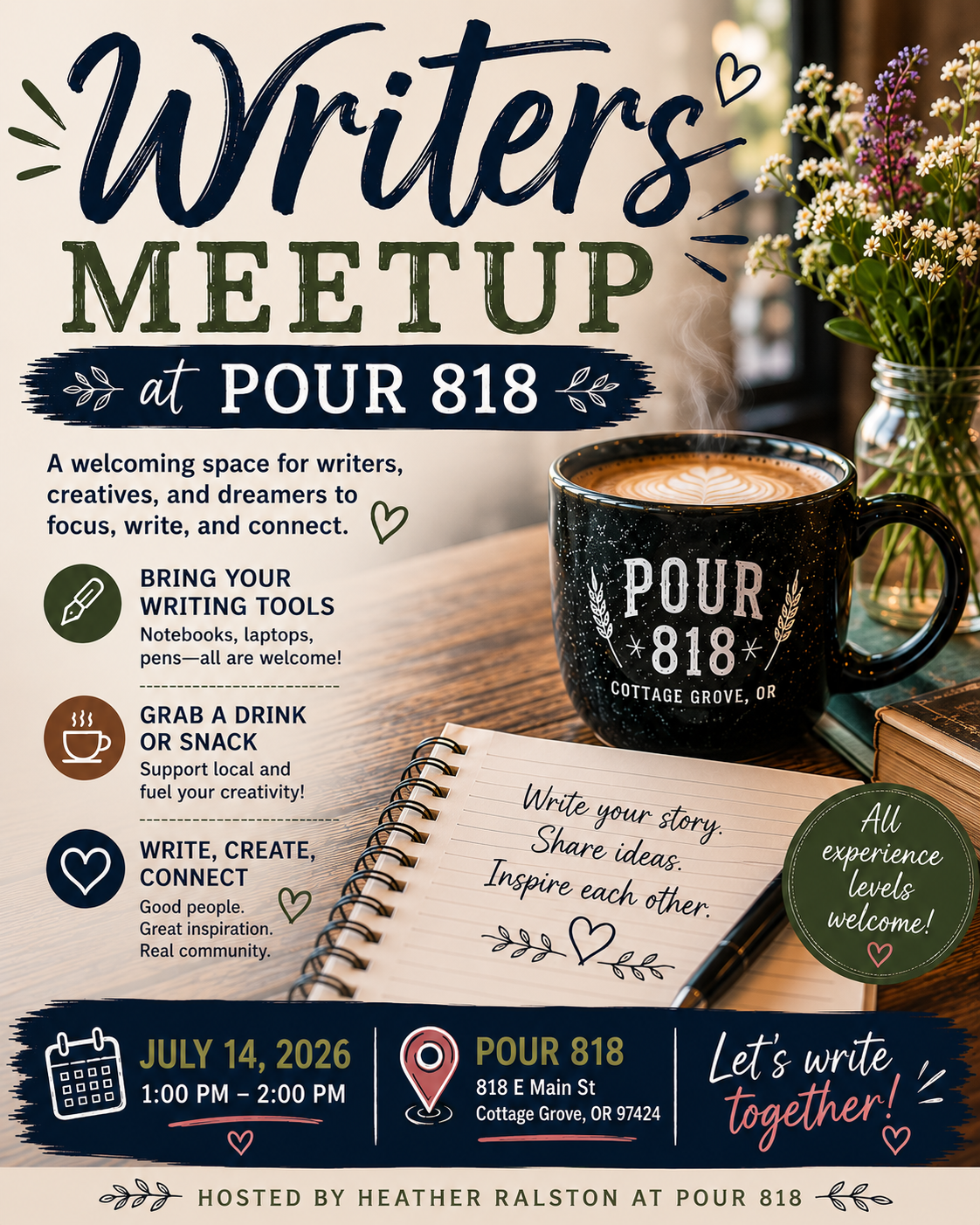 Writers Meetup at POUR 818