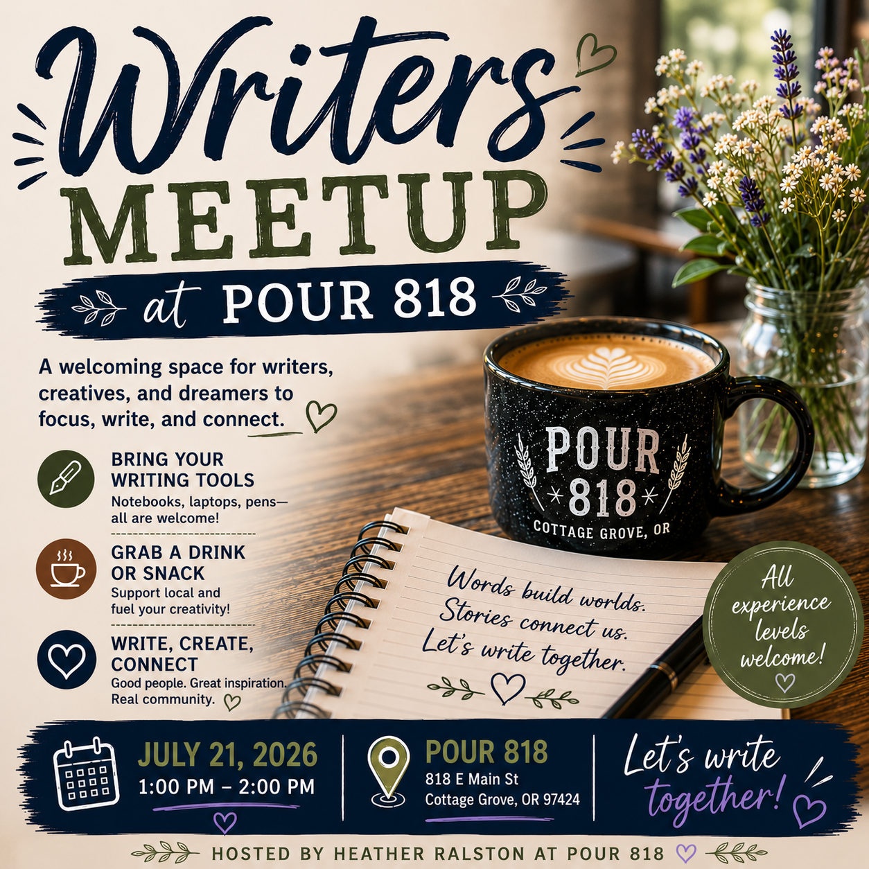 Writers Meetup at POUR 818