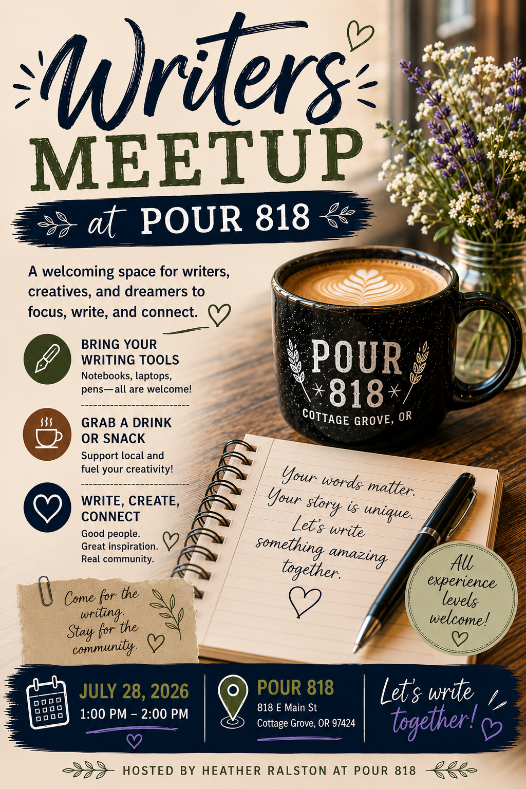 Writers Meetup at POUR 818
