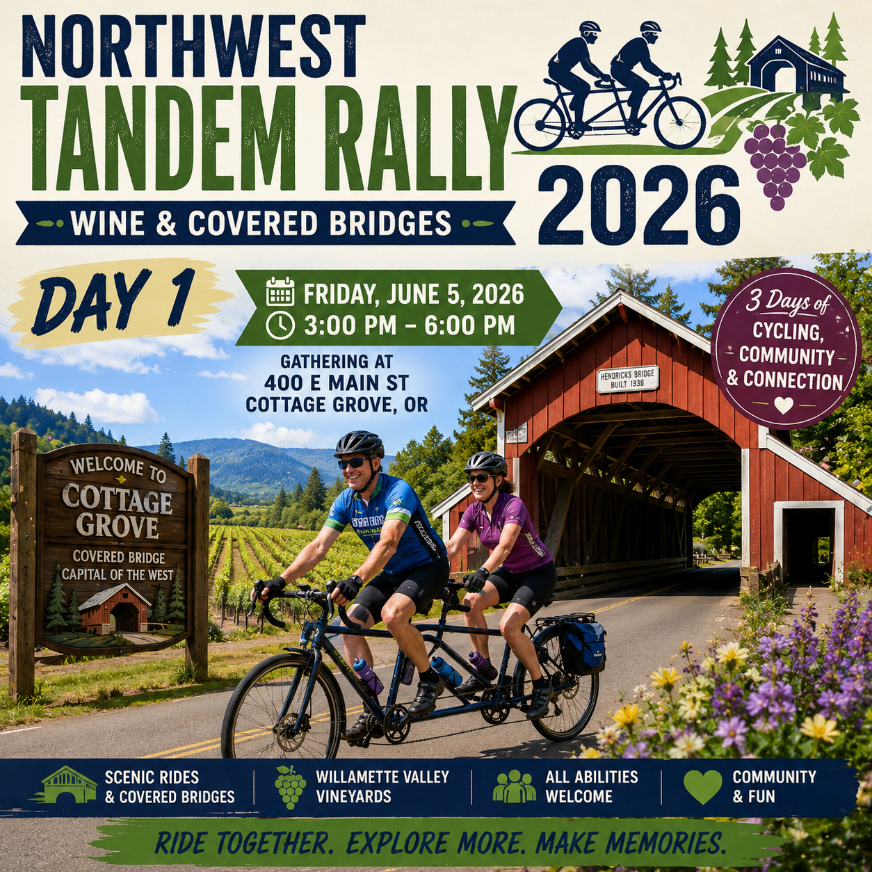 Northwest Tandem Rally 2026: Day 1