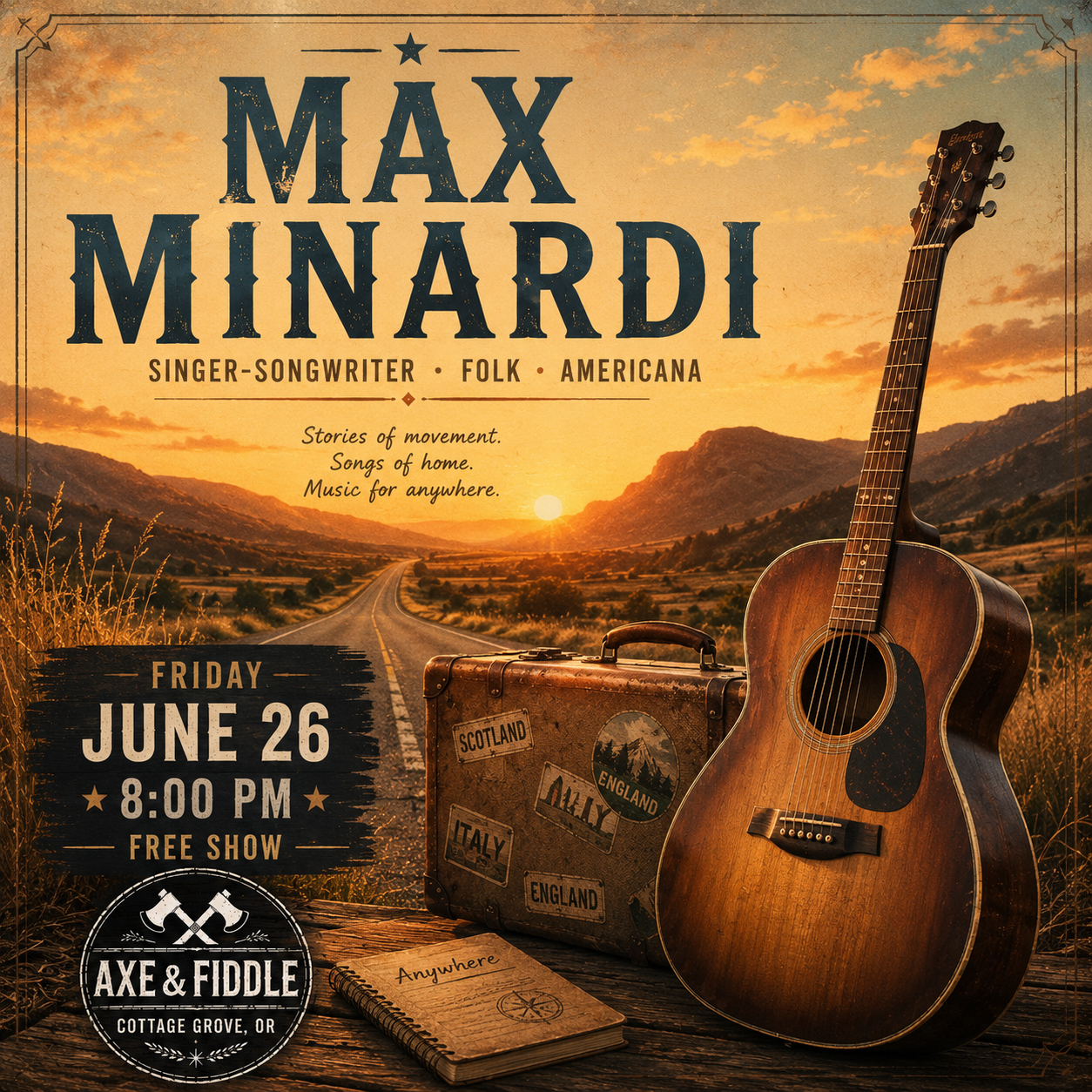 Max Minardi Live at Axe & Fiddle