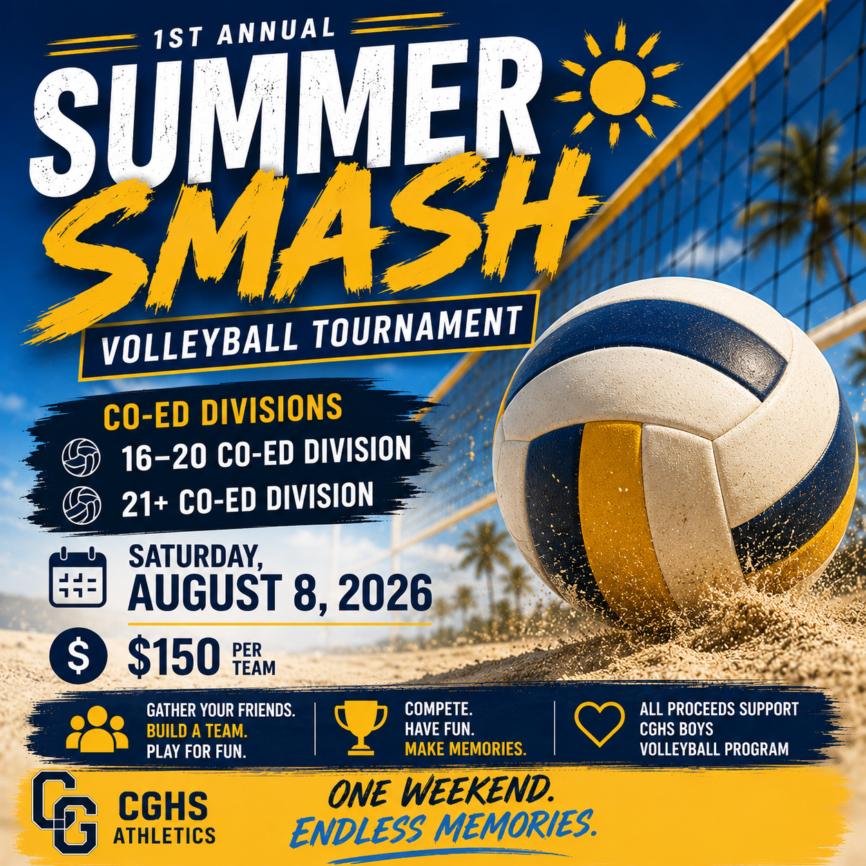 Summer Smash Volleyball Tournament - Co-Ed Divisions