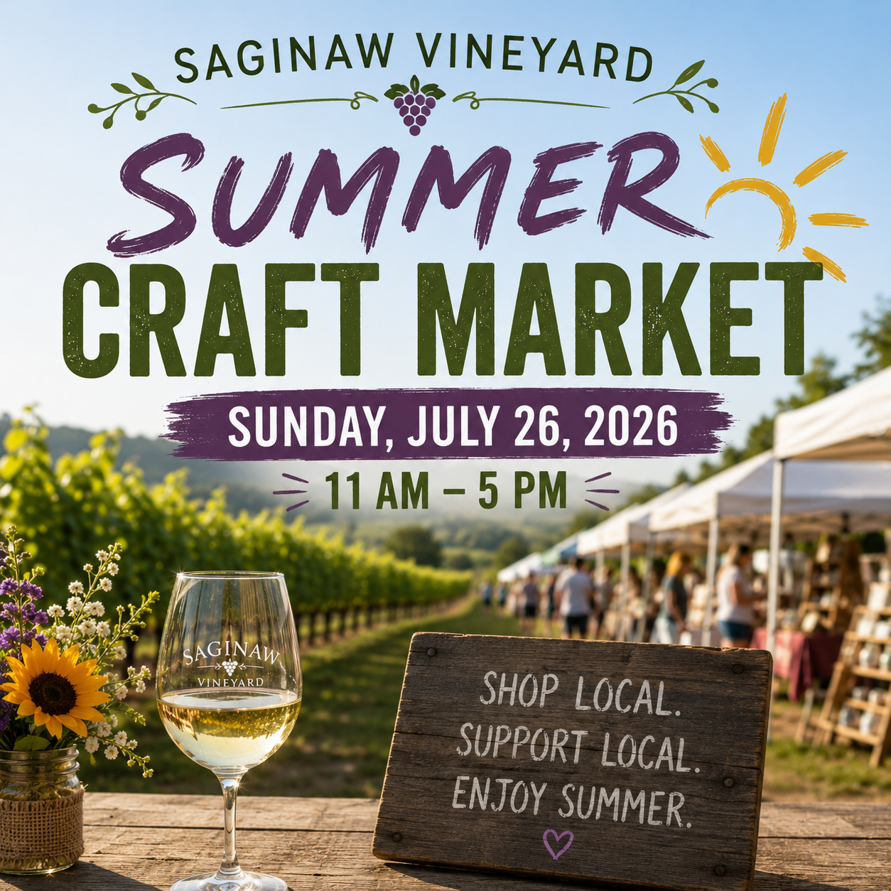 Saginaw Vineyard Summer Craft Market