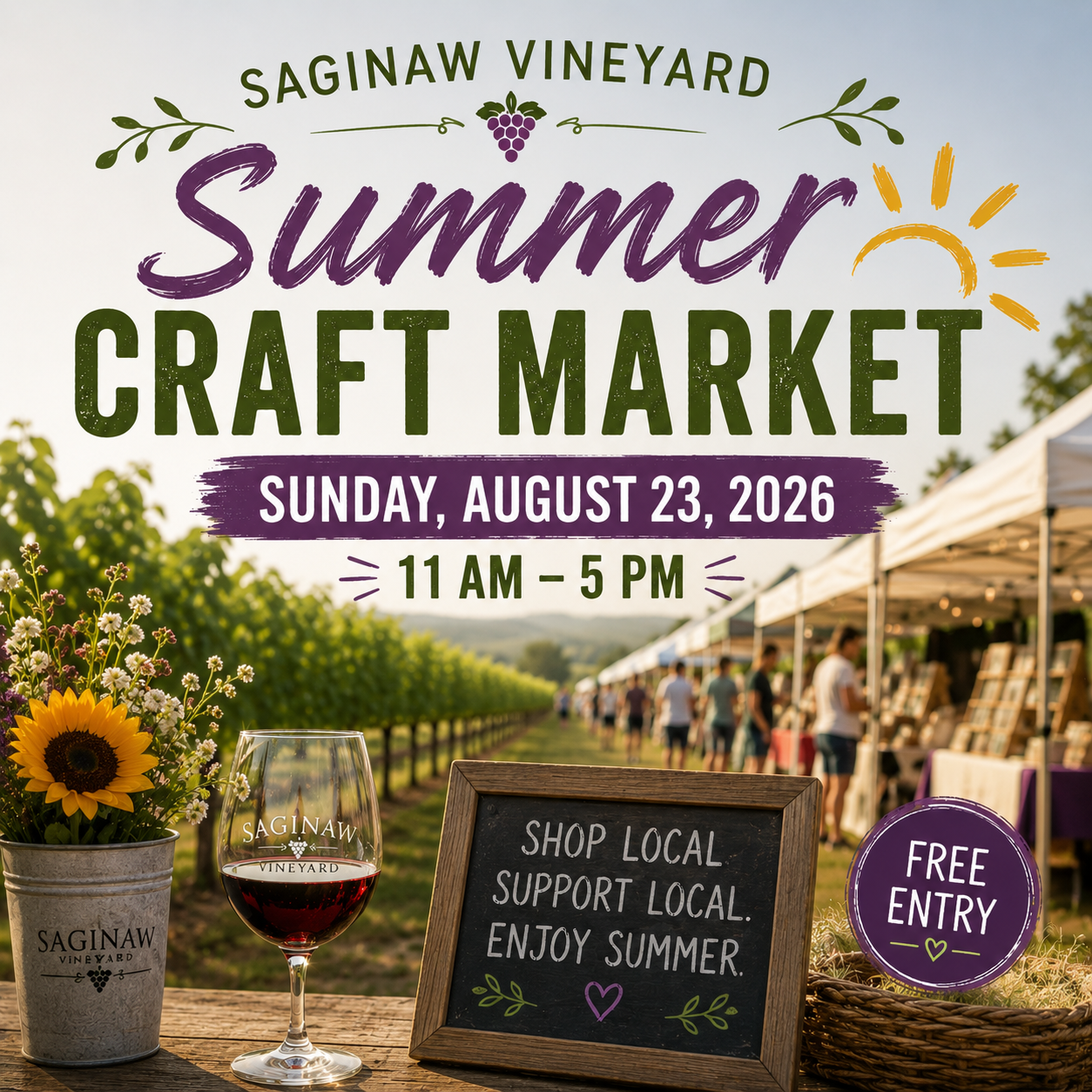 Saginaw Vineyard Summer Craft Market