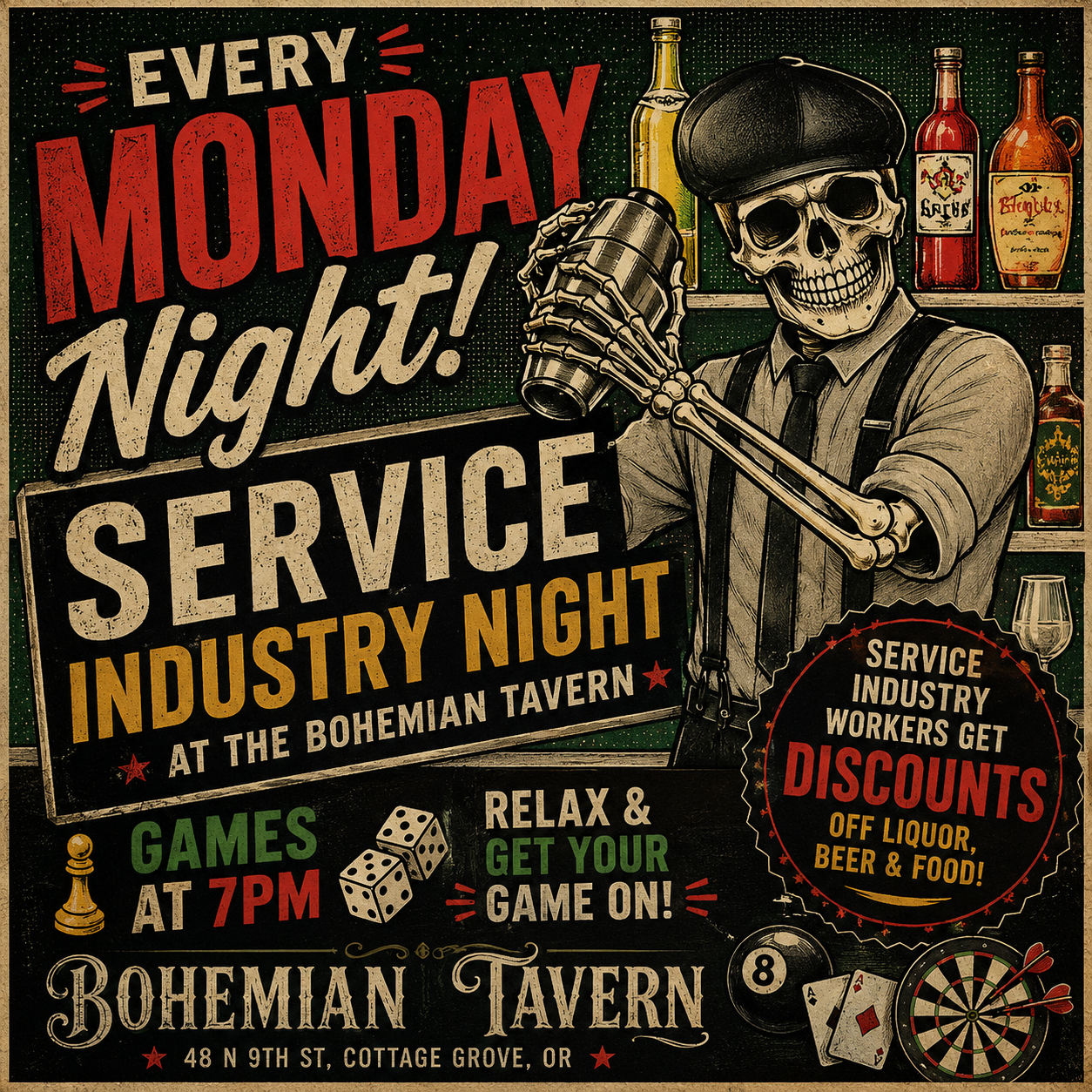 Service Industry Night at Bohemian Tavern